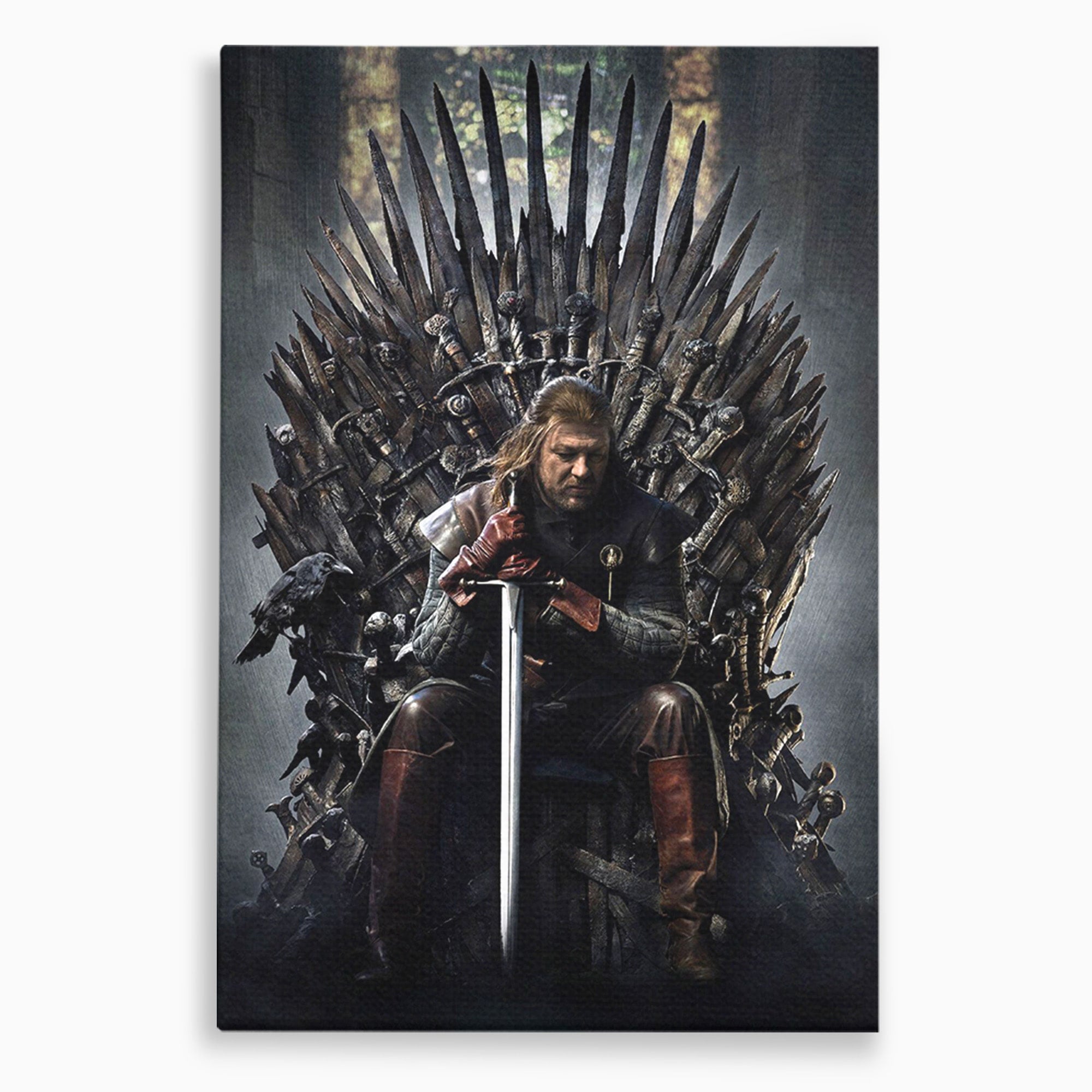 Tablou Canvas Premium LuxCanva® PI1190, Eddard Stark, Rege, Tron, Fantezie, Putere, Living, Culori Vibrante