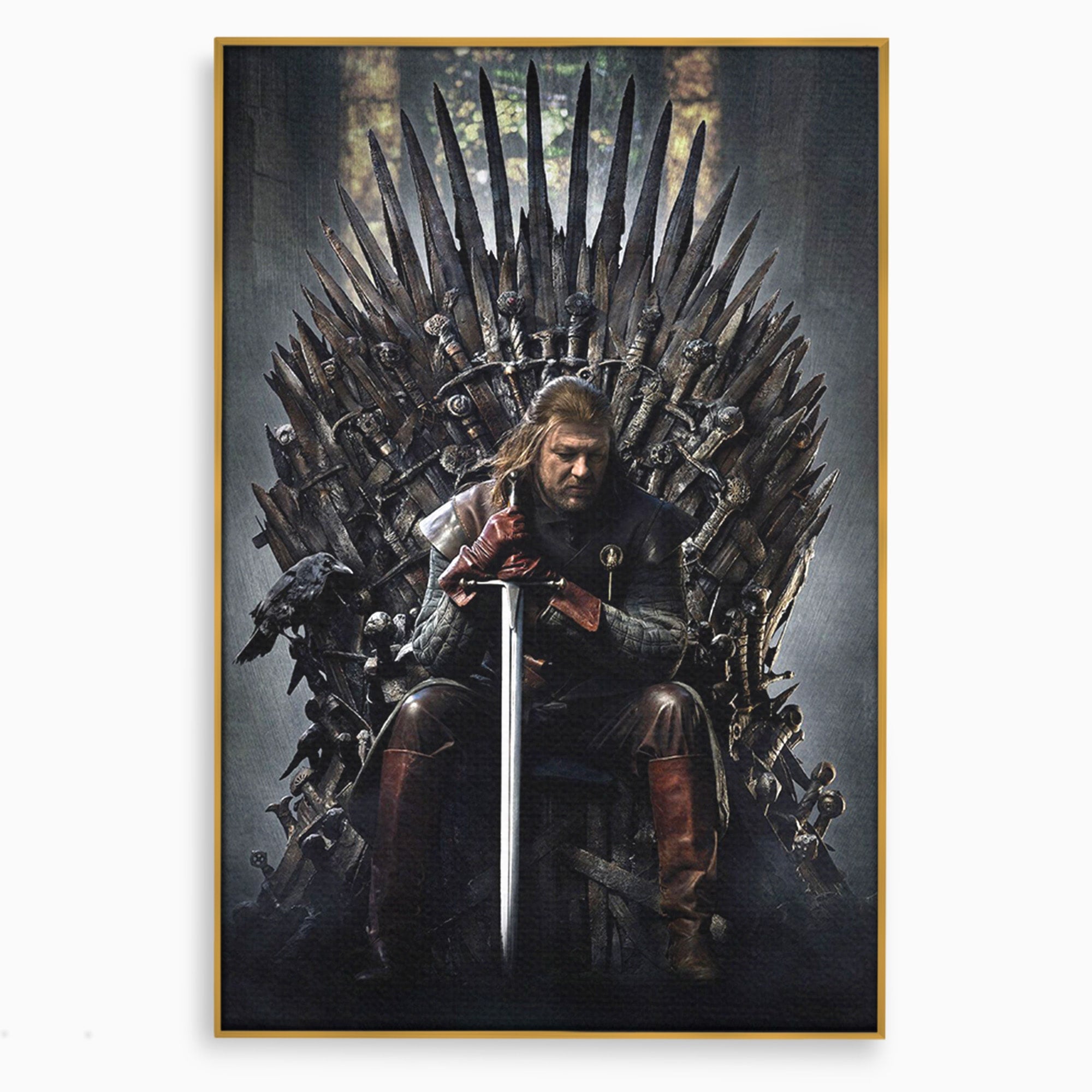 Tablou Canvas Premium LuxCanva® PI1190, Eddard Stark, Rege, Tron, Fantezie, Putere, Living, Culori Vibrante