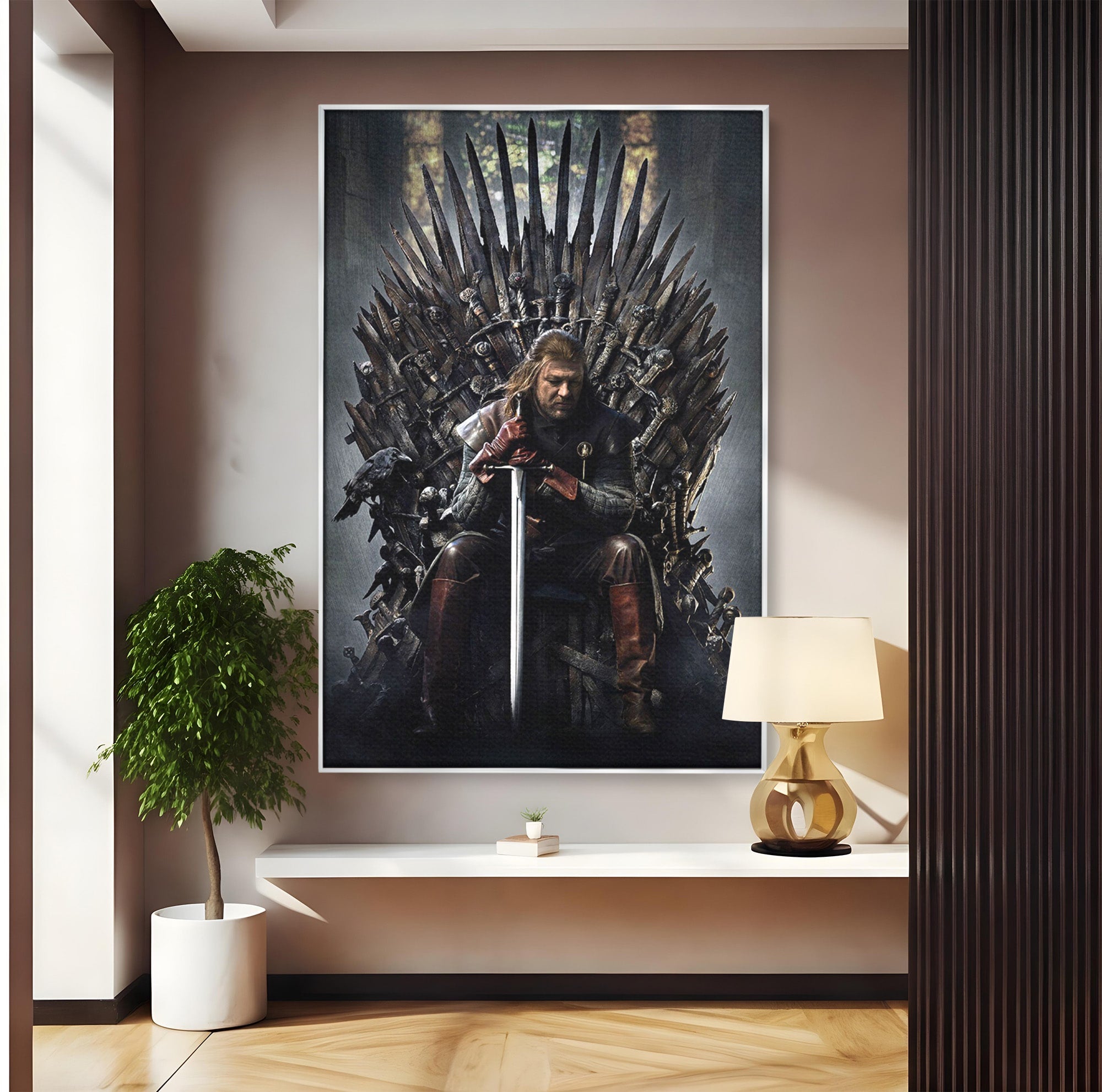 Tablou Canvas Premium LuxCanva® PI1190, Eddard Stark, Rege, Tron, Fantezie, Putere, Living, Culori Vibrante