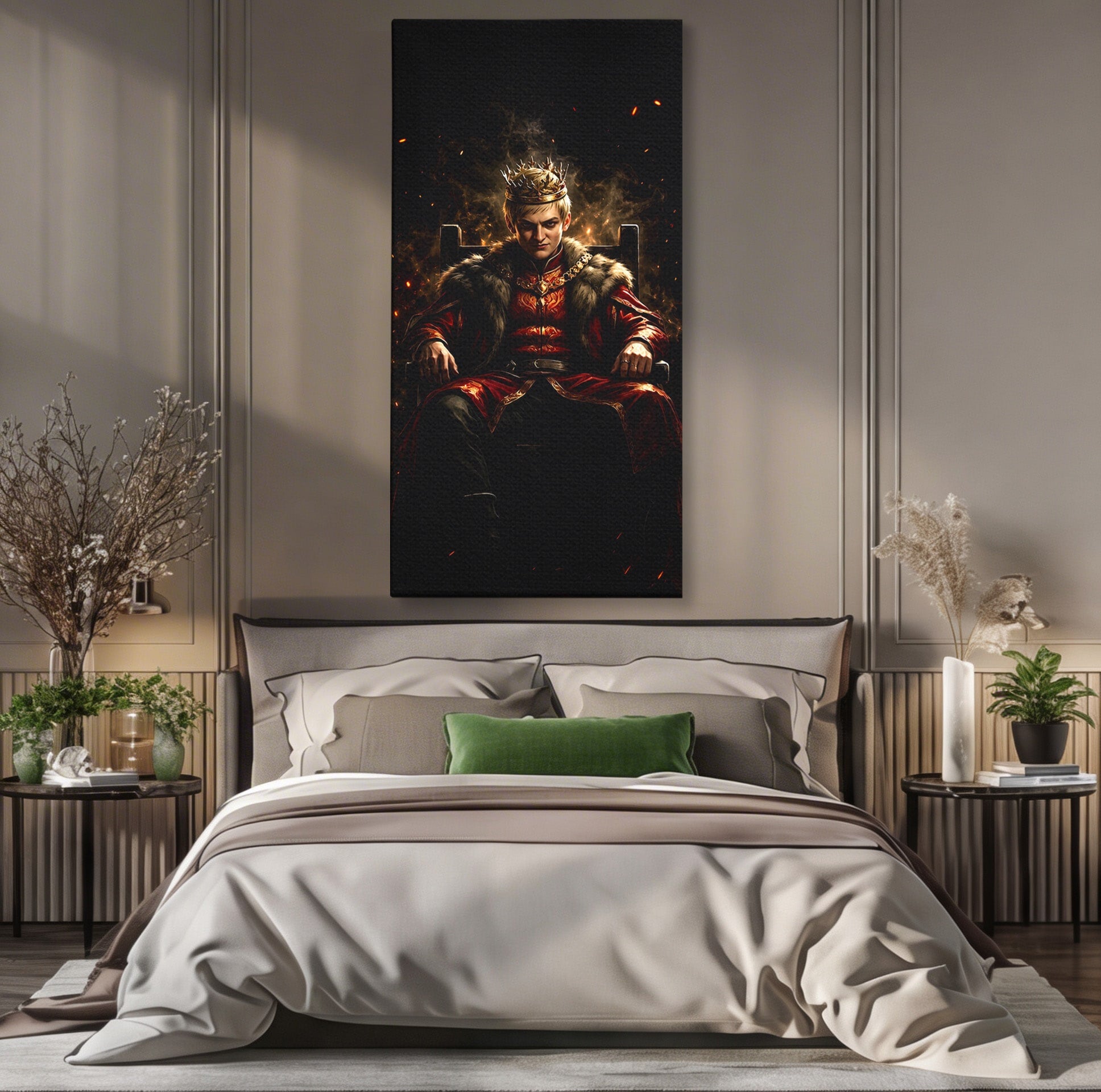 Tablou Canvas Premium LuxCanva® PI1192, Joffrey Baratheon, Rege, Tron, Putere, Serial, Mister, Living, Dormitor, Culori Vibrante