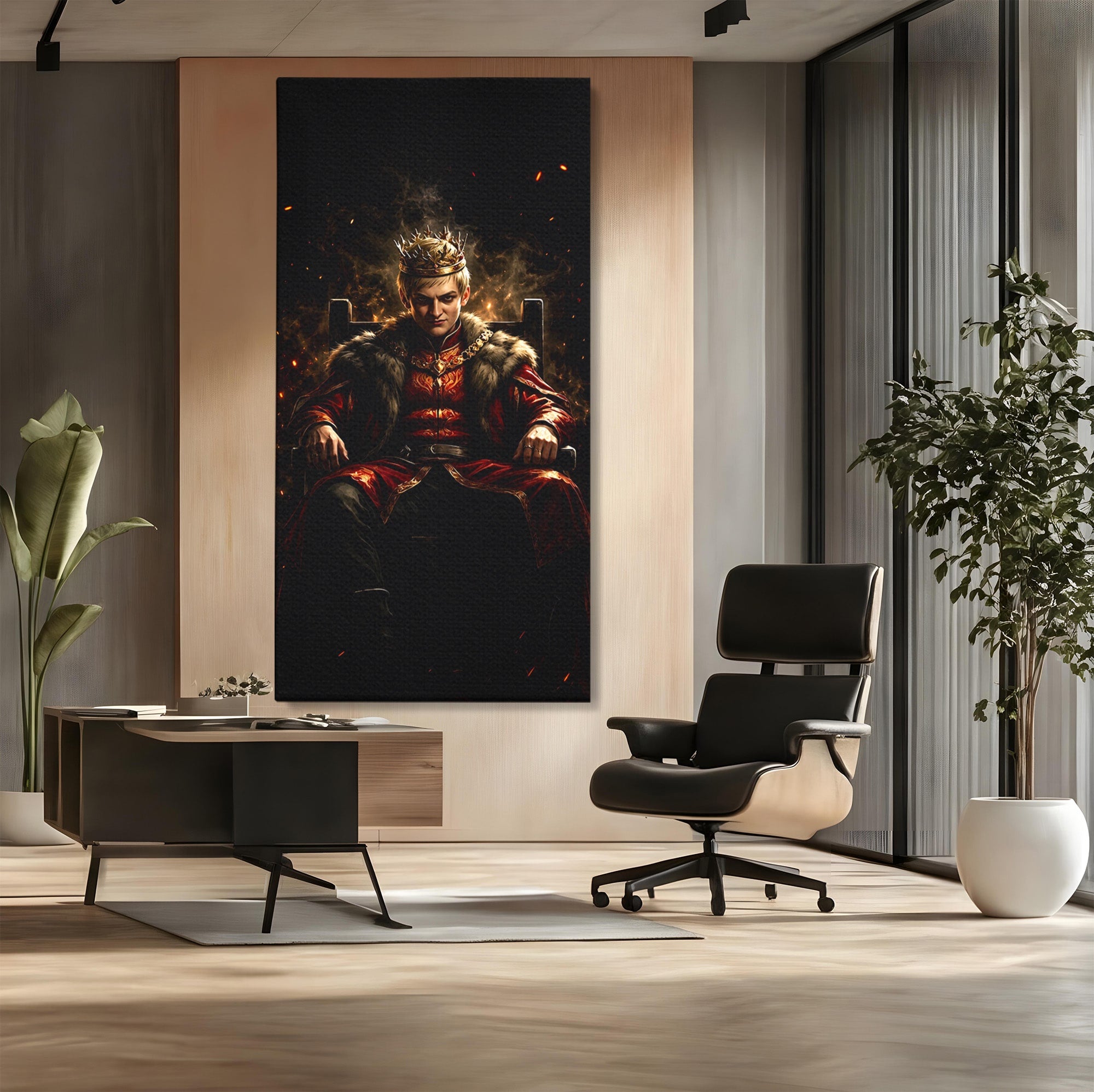 Tablou Canvas Premium LuxCanva® PI1192, Joffrey Baratheon, Rege, Tron, Putere, Serial, Mister, Living, Dormitor, Culori Vibrante