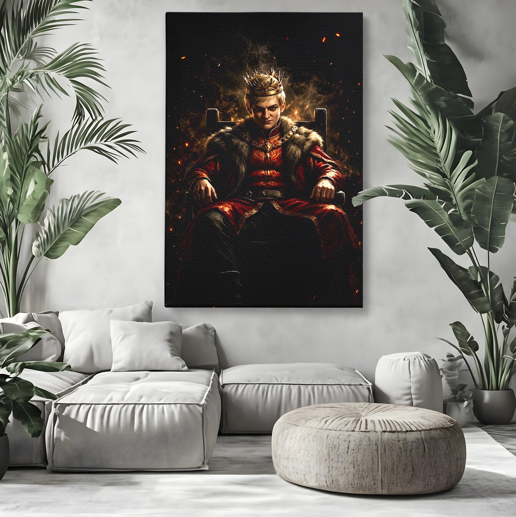 Tablou Canvas Premium LuxCanva® PI1192, Joffrey Baratheon, Rege, Tron, Putere, Serial, Mister, Living, Dormitor, Culori Vibrante