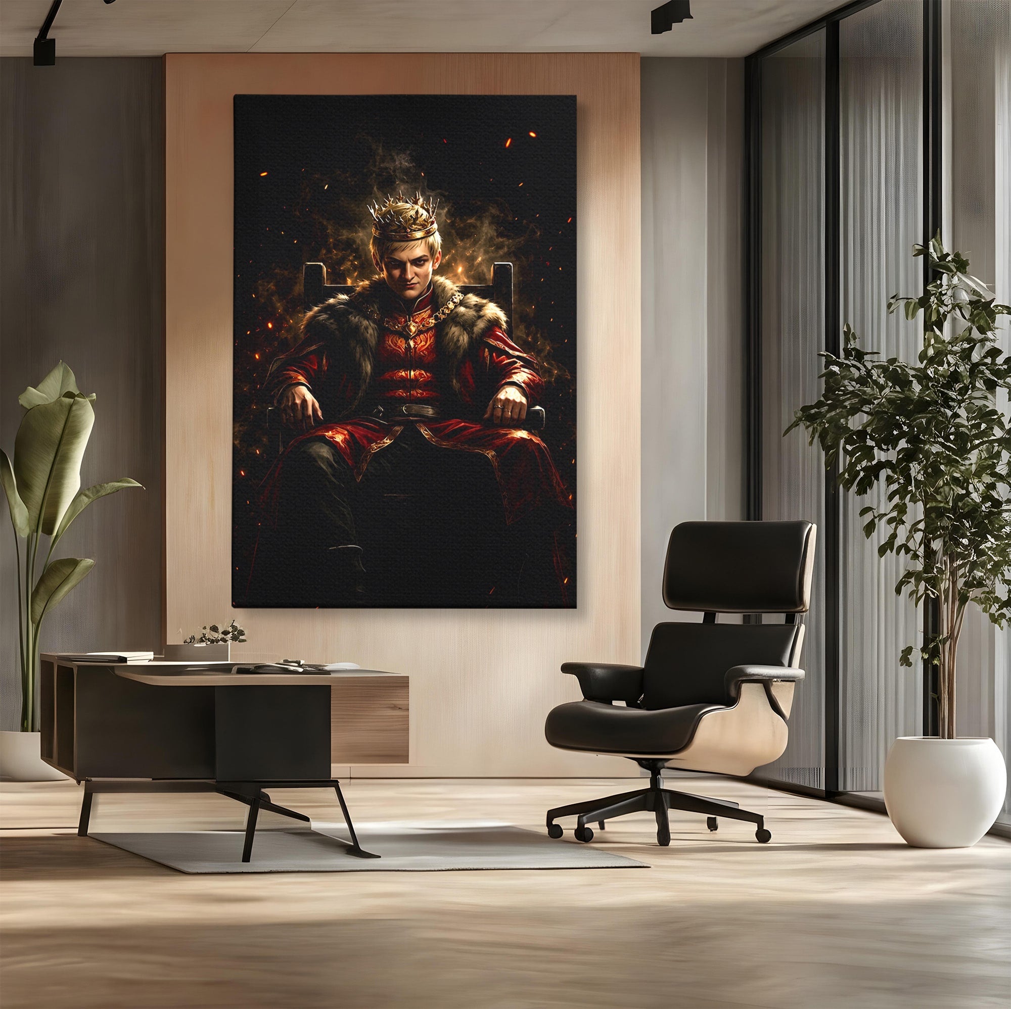 Tablou Canvas Premium LuxCanva® PI1192, Joffrey Baratheon, Rege, Tron, Putere, Serial, Mister, Living, Dormitor, Culori Vibrante
