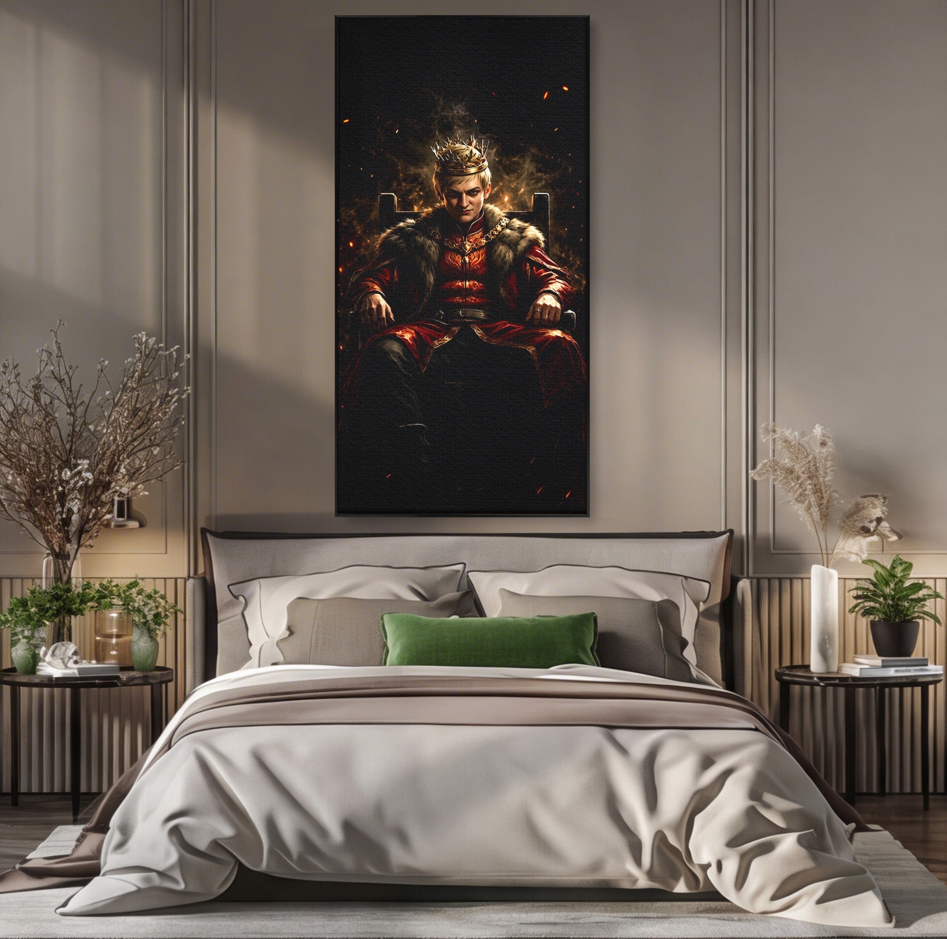 Tablou Canvas Premium LuxCanva® PI1192, Joffrey Baratheon, Rege, Tron, Putere, Serial, Mister, Living, Dormitor, Culori Vibrante