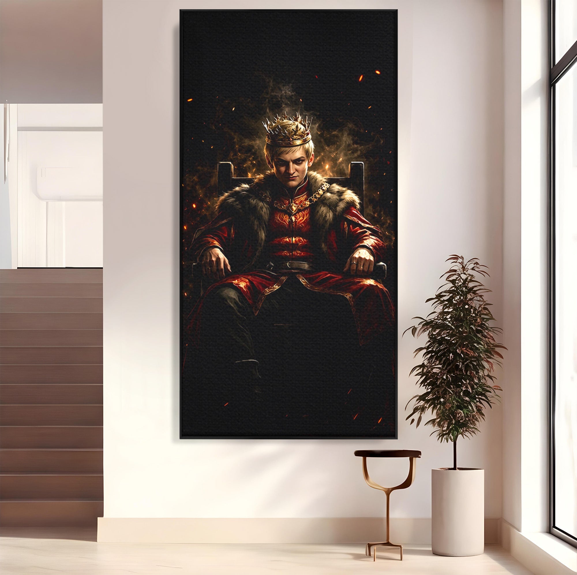 Tablou Canvas Premium LuxCanva® PI1192, Joffrey Baratheon, Rege, Tron, Putere, Serial, Mister, Living, Dormitor, Culori Vibrante