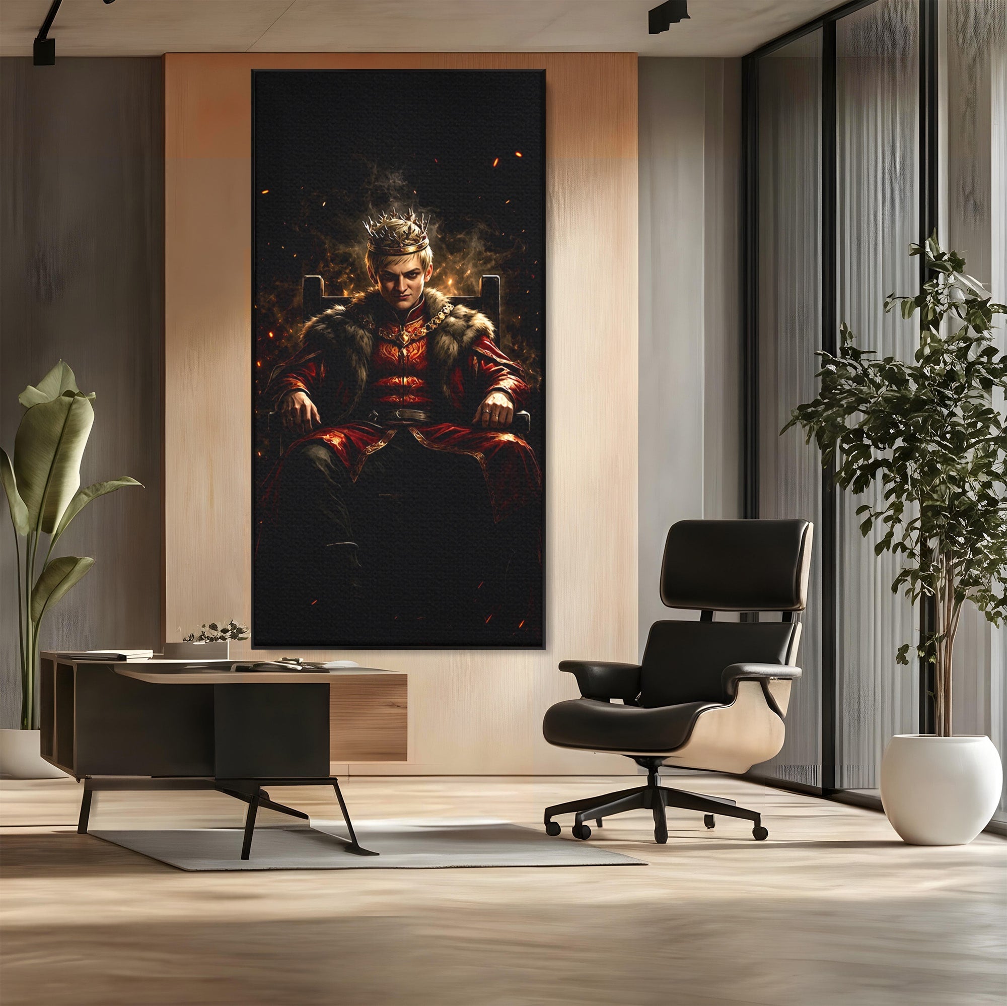 Tablou Canvas Premium LuxCanva® PI1192, Joffrey Baratheon, Rege, Tron, Putere, Serial, Mister, Living, Dormitor, Culori Vibrante