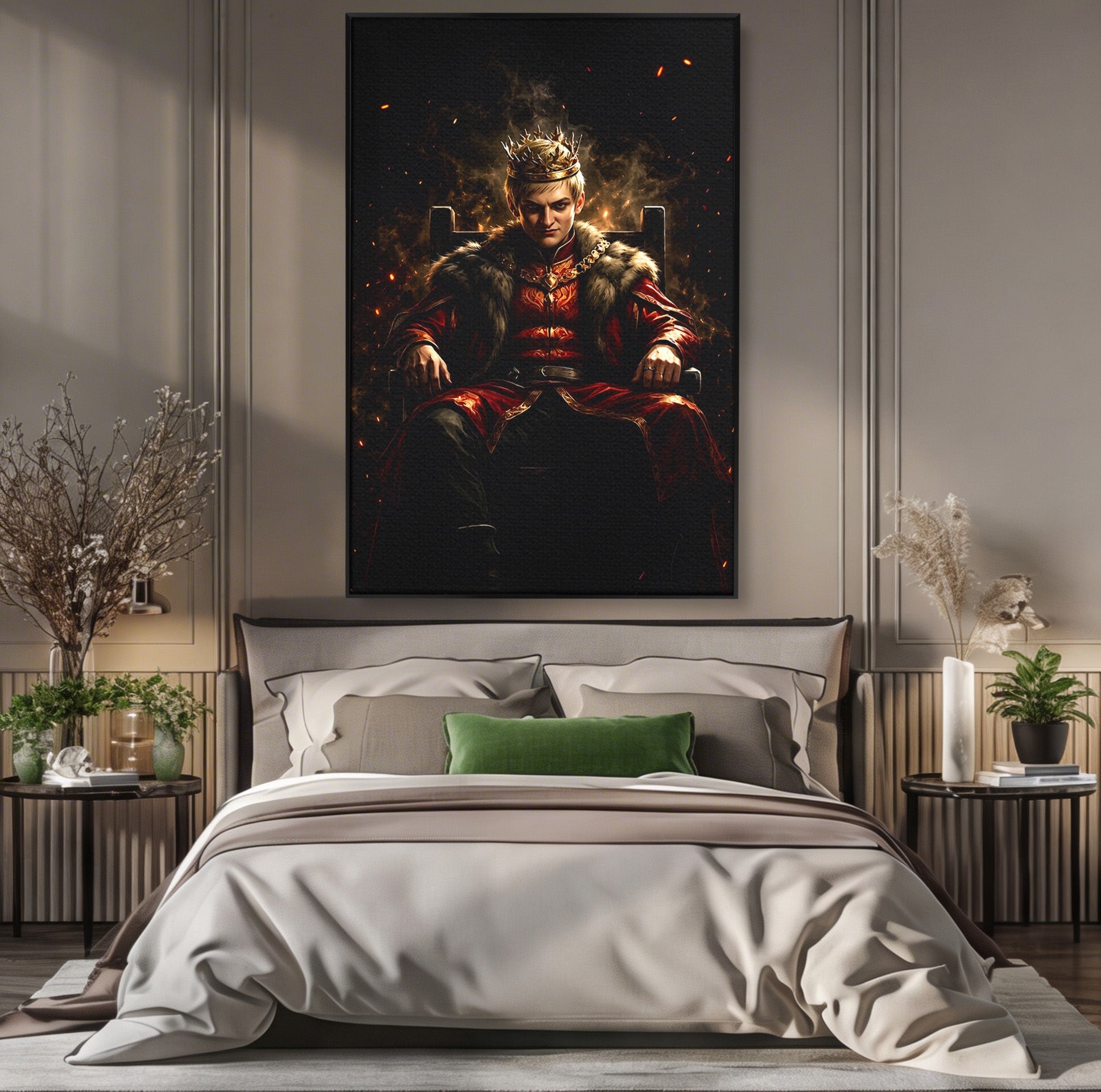 Tablou Canvas Premium LuxCanva® PI1192, Joffrey Baratheon, Rege, Tron, Putere, Serial, Mister, Living, Dormitor, Culori Vibrante