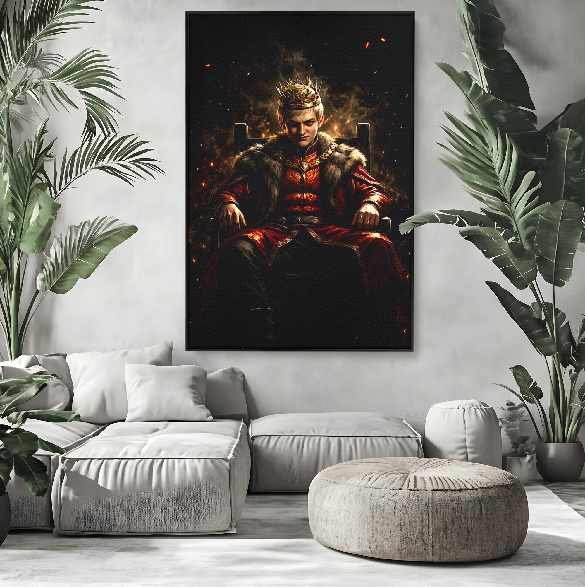 Tablou Canvas Premium LuxCanva® PI1192, Joffrey Baratheon, Rege, Tron, Putere, Serial, Mister, Living, Dormitor, Culori Vibrante