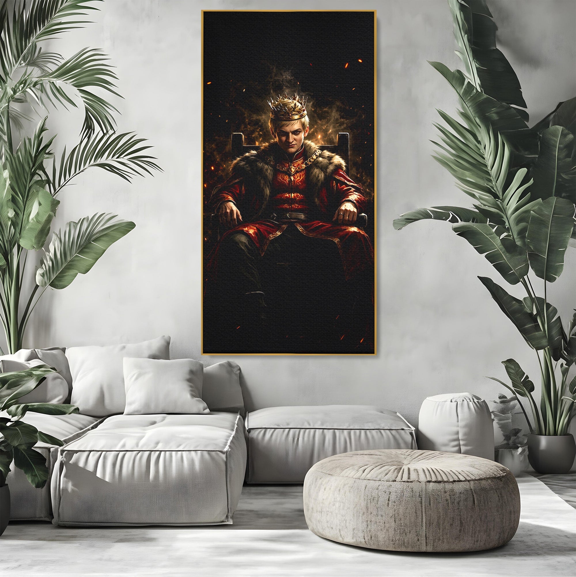 Tablou Canvas Premium LuxCanva® PI1192, Joffrey Baratheon, Rege, Tron, Putere, Serial, Mister, Living, Dormitor, Culori Vibrante