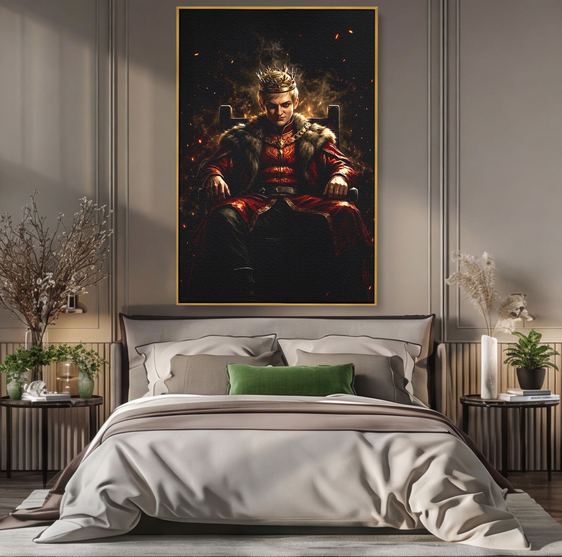 Tablou Canvas Premium LuxCanva® PI1192, Joffrey Baratheon, Rege, Tron, Putere, Serial, Mister, Living, Dormitor, Culori Vibrante