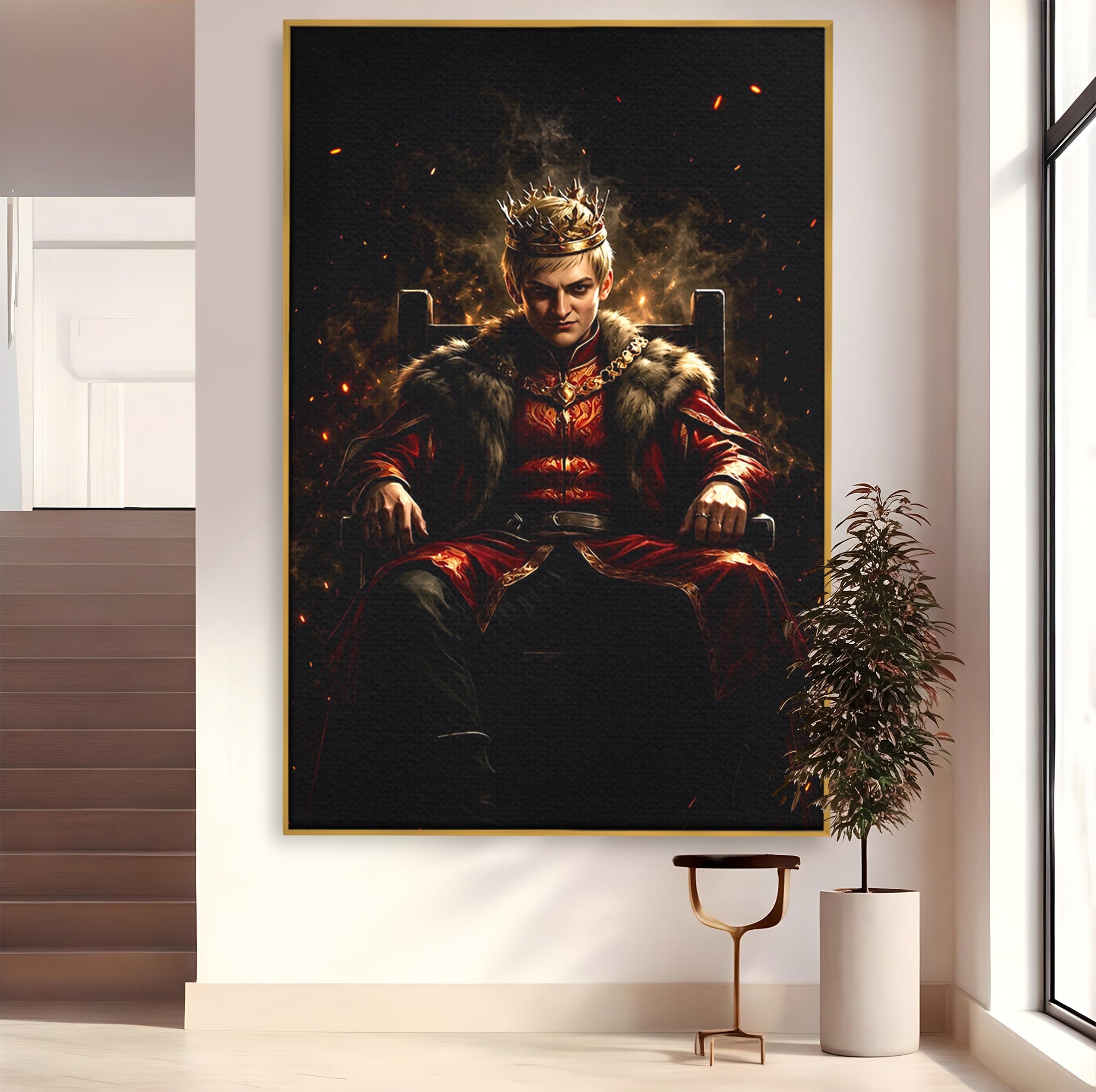 Tablou Canvas Premium LuxCanva® PI1192, Joffrey Baratheon, Rege, Tron, Putere, Serial, Mister, Living, Dormitor, Culori Vibrante