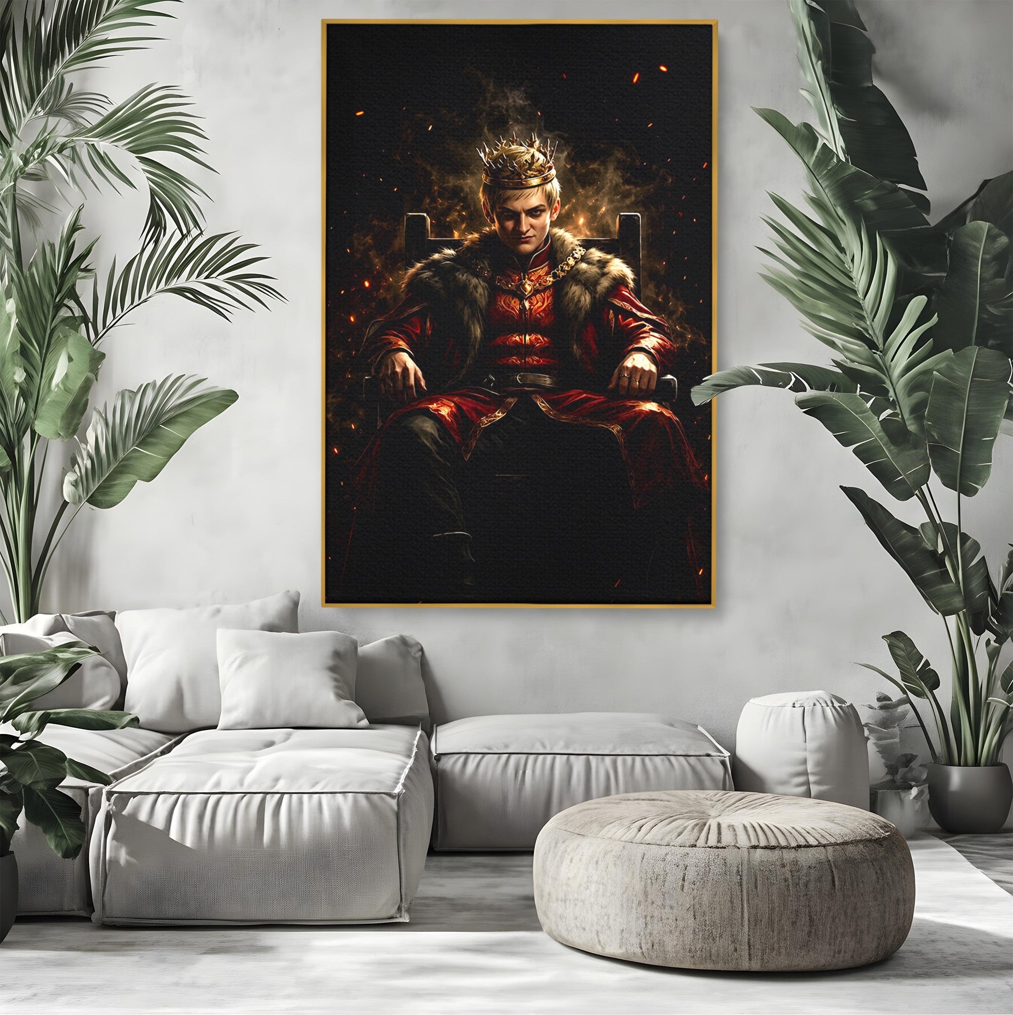 Tablou Canvas Premium LuxCanva® PI1192, Joffrey Baratheon, Rege, Tron, Putere, Serial, Mister, Living, Dormitor, Culori Vibrante