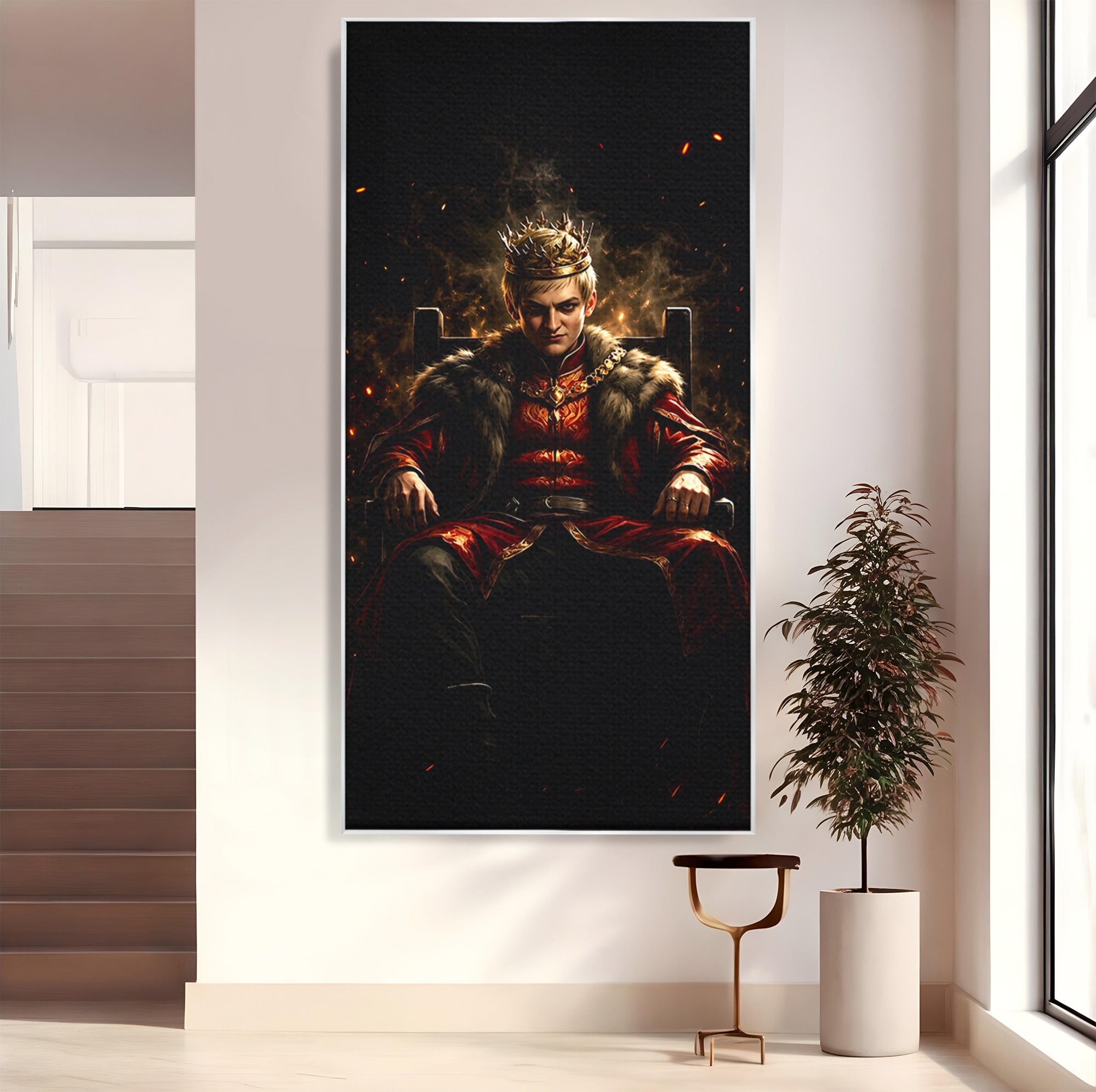 Tablou Canvas Premium LuxCanva® PI1192, Joffrey Baratheon, Rege, Tron, Putere, Serial, Mister, Living, Dormitor, Culori Vibrante