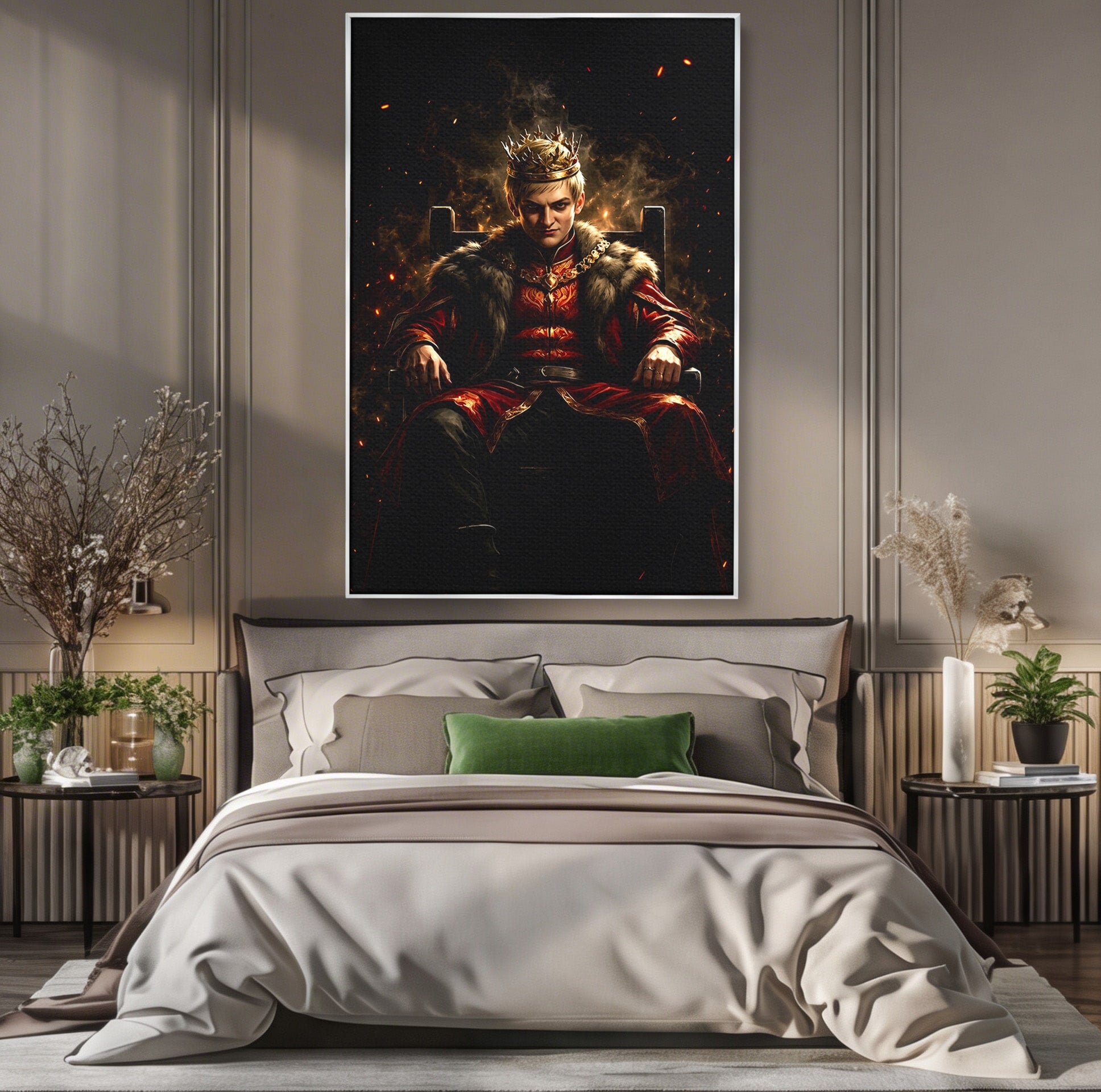 Tablou Canvas Premium LuxCanva® PI1192, Joffrey Baratheon, Rege, Tron, Putere, Serial, Mister, Living, Dormitor, Culori Vibrante