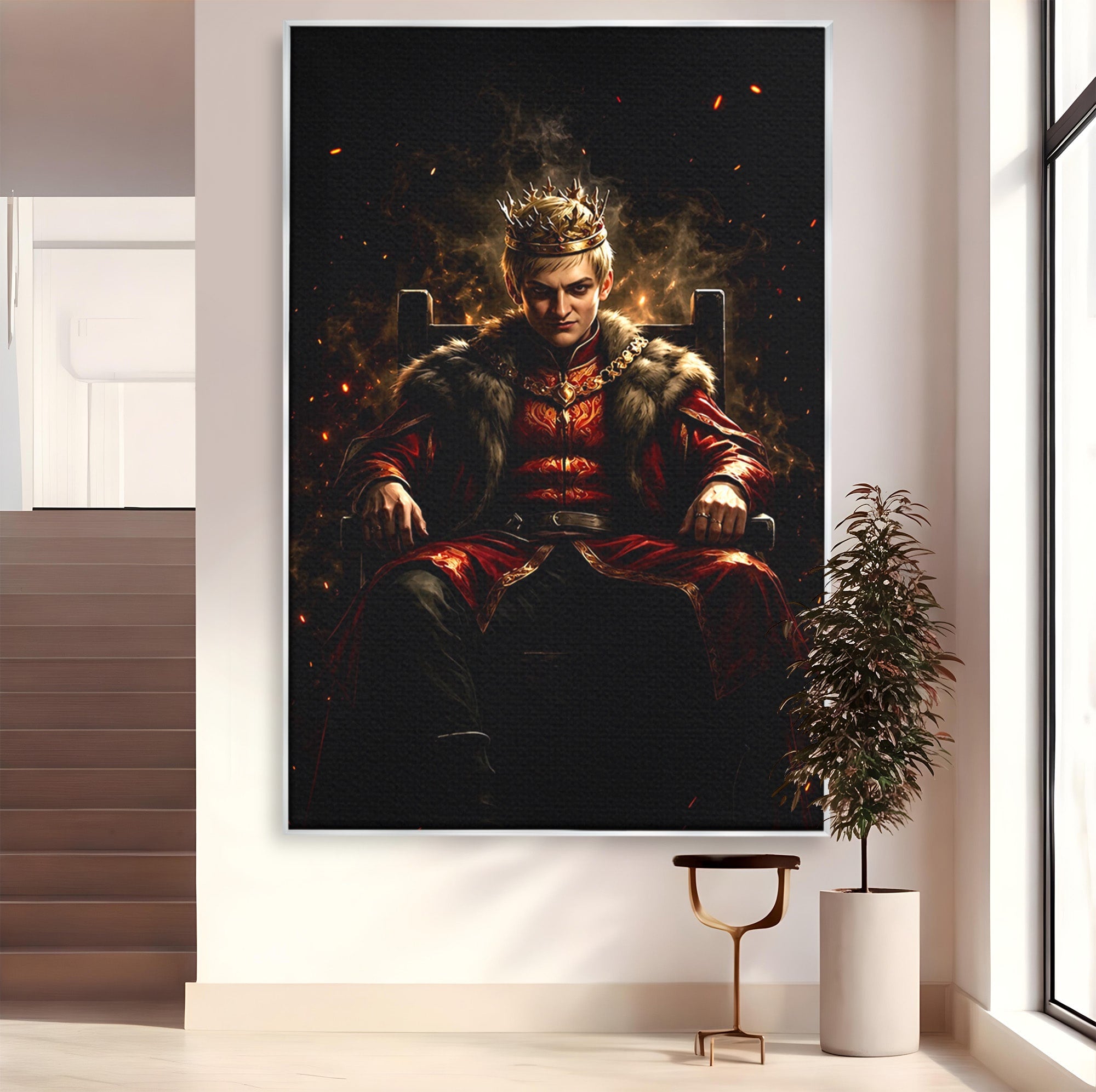 Tablou Canvas Premium LuxCanva® PI1192, Joffrey Baratheon, Rege, Tron, Putere, Serial, Mister, Living, Dormitor, Culori Vibrante