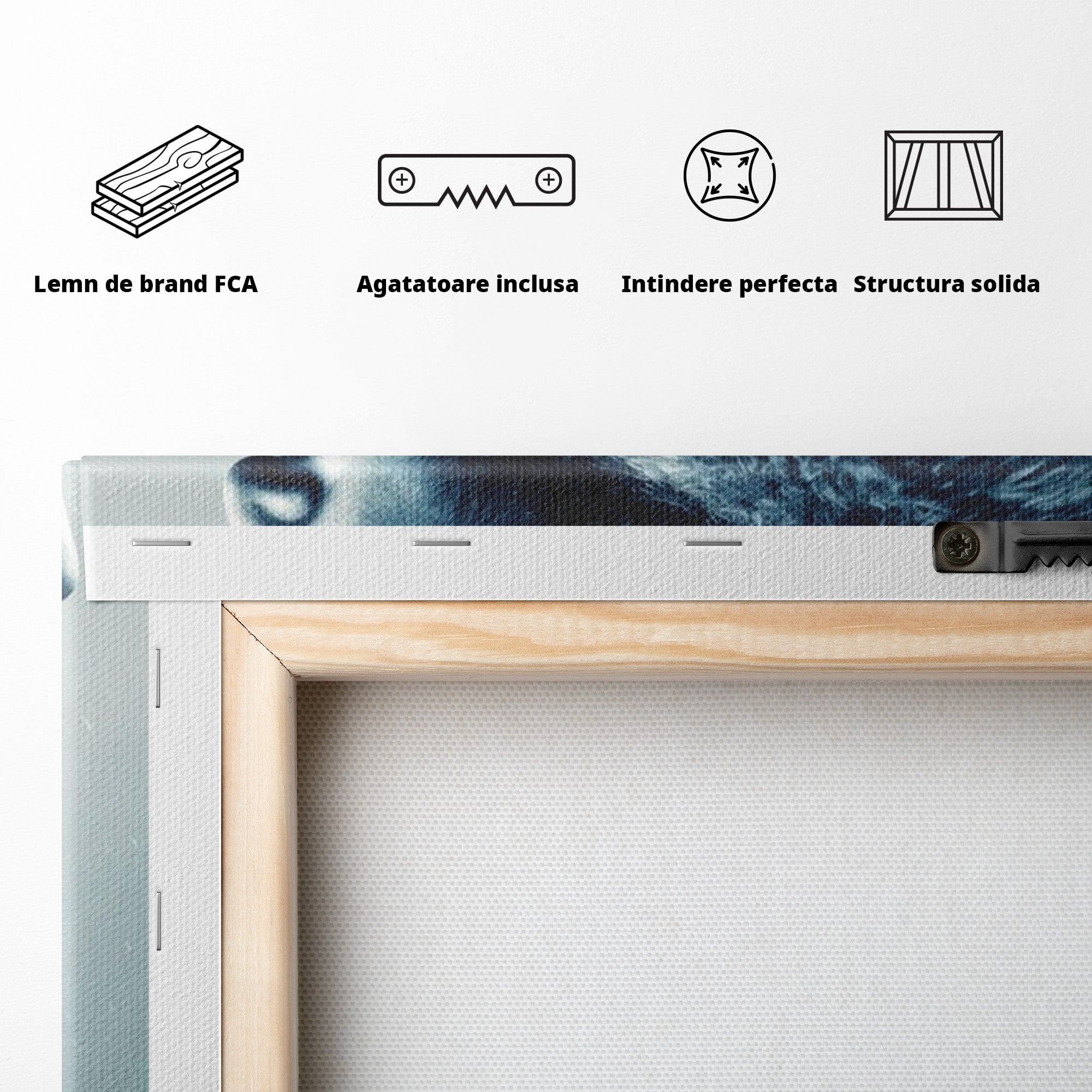 Tablou Canvas Premium LuxCanva® PI1194, Mostenirea Stark, Razboinic, Fantezie, Regele Noptii, Mister, Living, Dormitor, Culori Vibrante