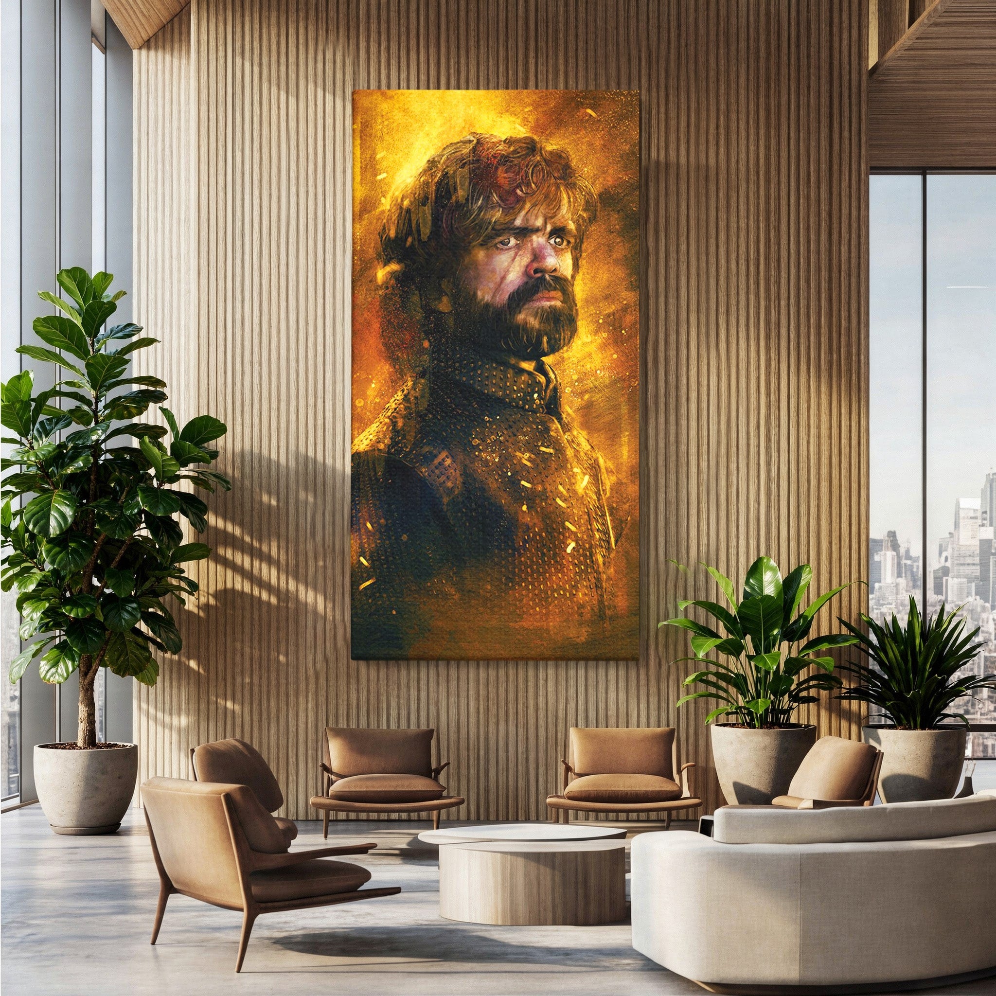 Tablou Canvas Premium LuxCanva® PI1195, Tyrion Lannister, Serial, Regal, Personaj, Fantezie, Living, Culori Vibrante