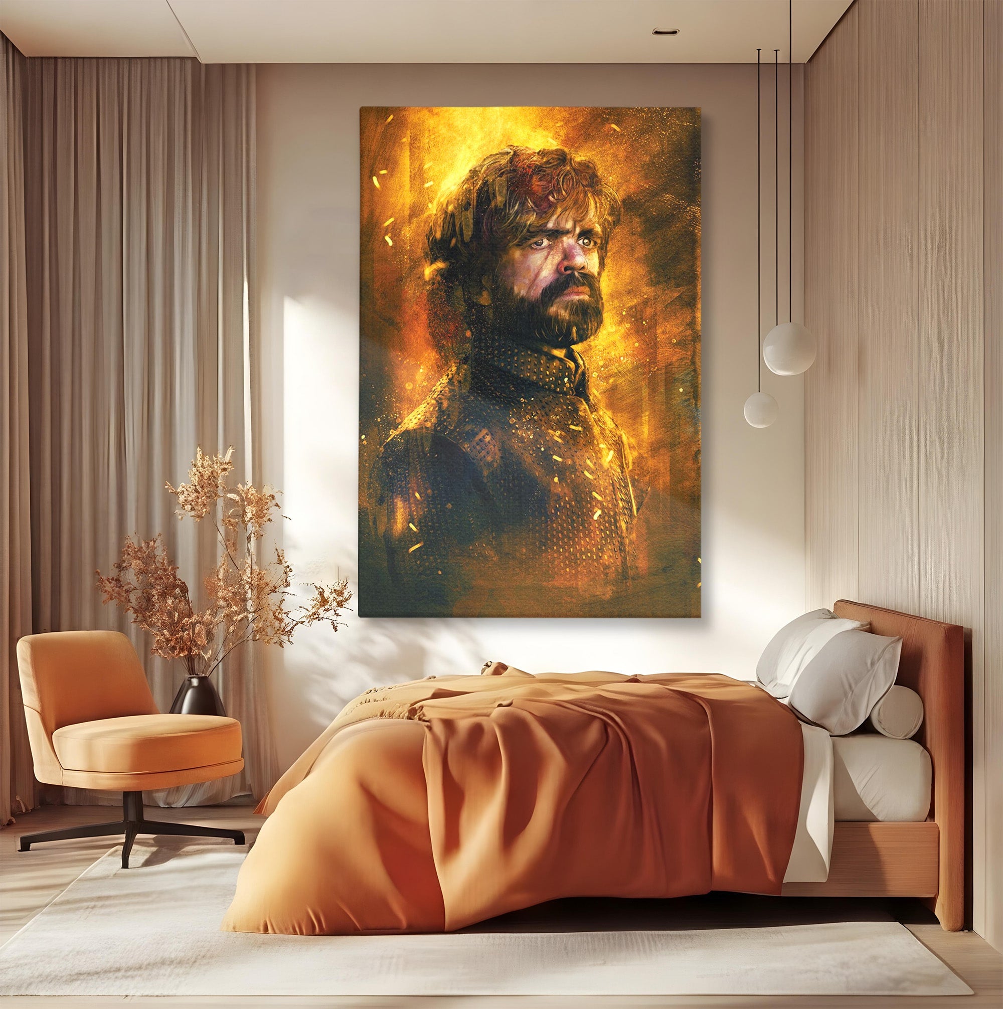 Tablou Canvas Premium LuxCanva® PI1195, Tyrion Lannister, Serial, Regal, Personaj, Fantezie, Living, Culori Vibrante