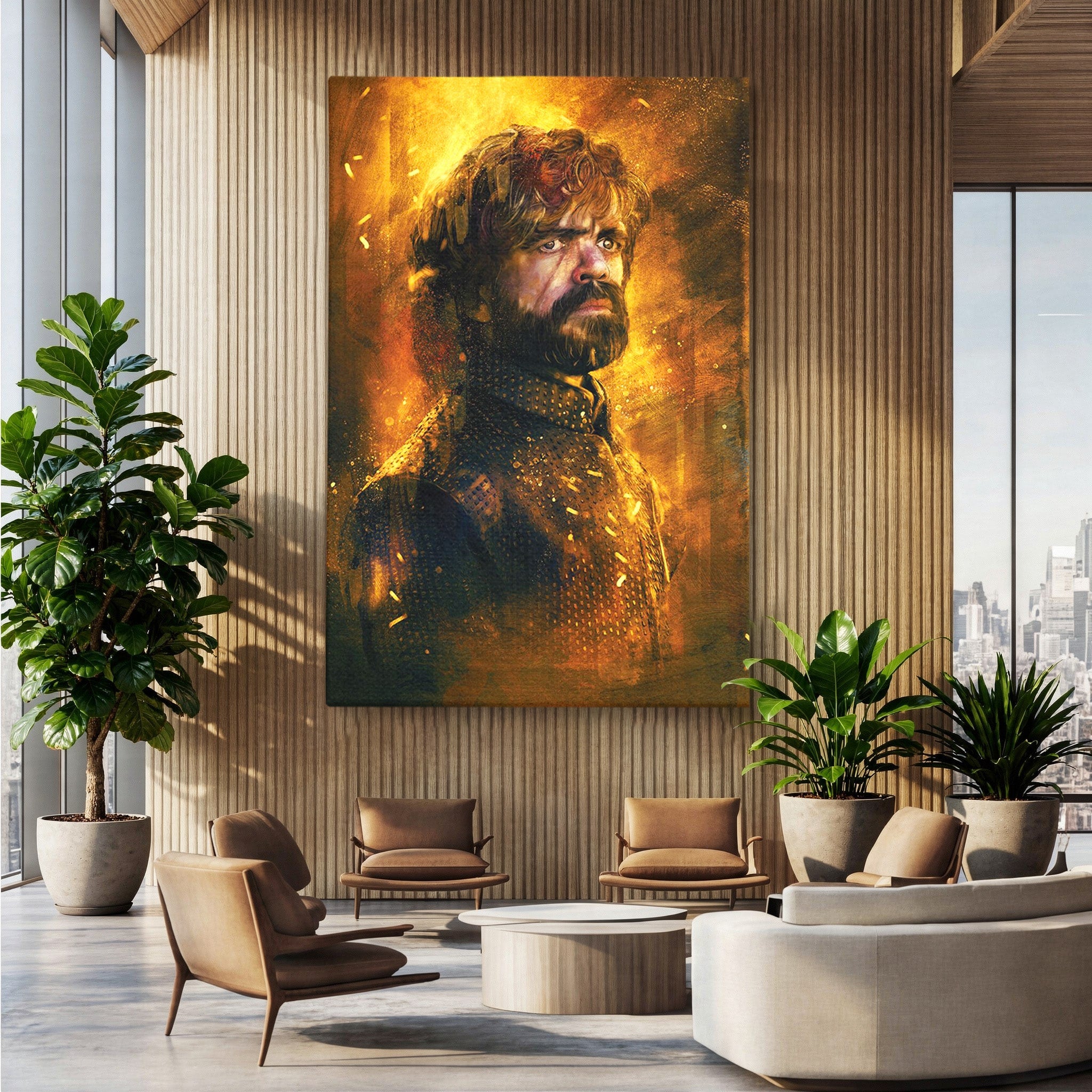 Tablou Canvas Premium LuxCanva® PI1195, Tyrion Lannister, Serial, Regal, Personaj, Fantezie, Living, Culori Vibrante