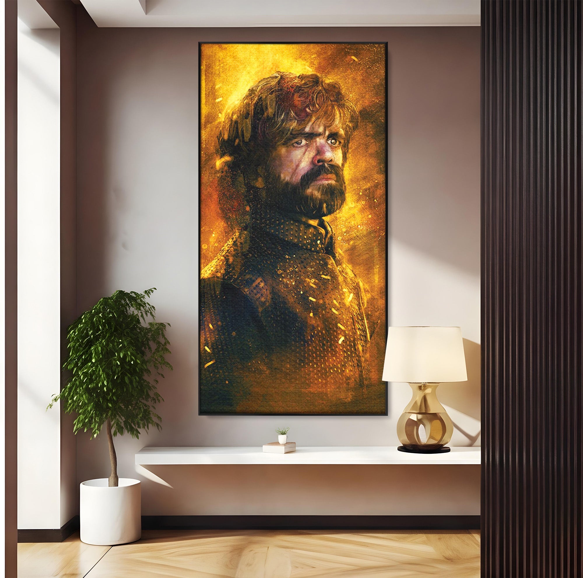 Tablou Canvas Premium LuxCanva® PI1195, Tyrion Lannister, Serial, Regal, Personaj, Fantezie, Living, Culori Vibrante