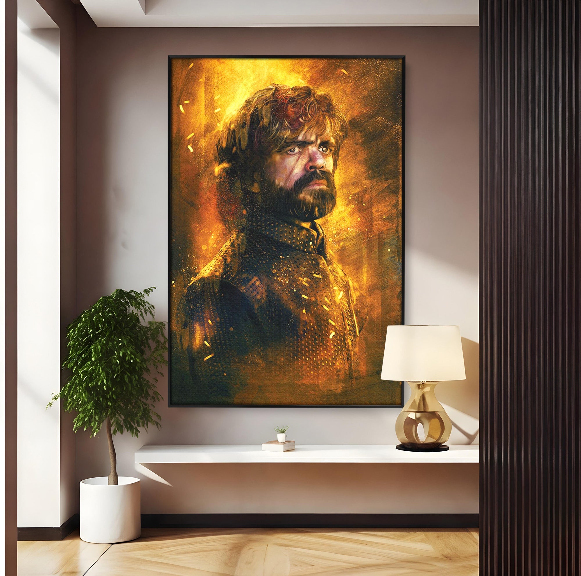 Tablou Canvas Premium LuxCanva® PI1195, Tyrion Lannister, Serial, Regal, Personaj, Fantezie, Living, Culori Vibrante