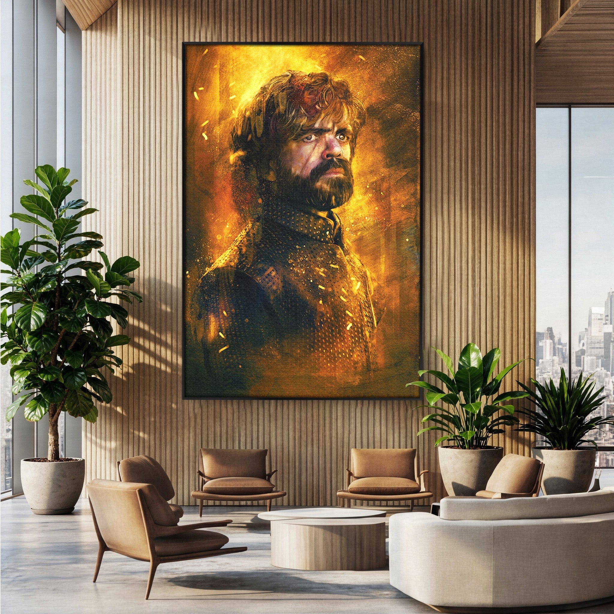 Tablou Canvas Premium LuxCanva® PI1195, Tyrion Lannister, Serial, Regal, Personaj, Fantezie, Living, Culori Vibrante