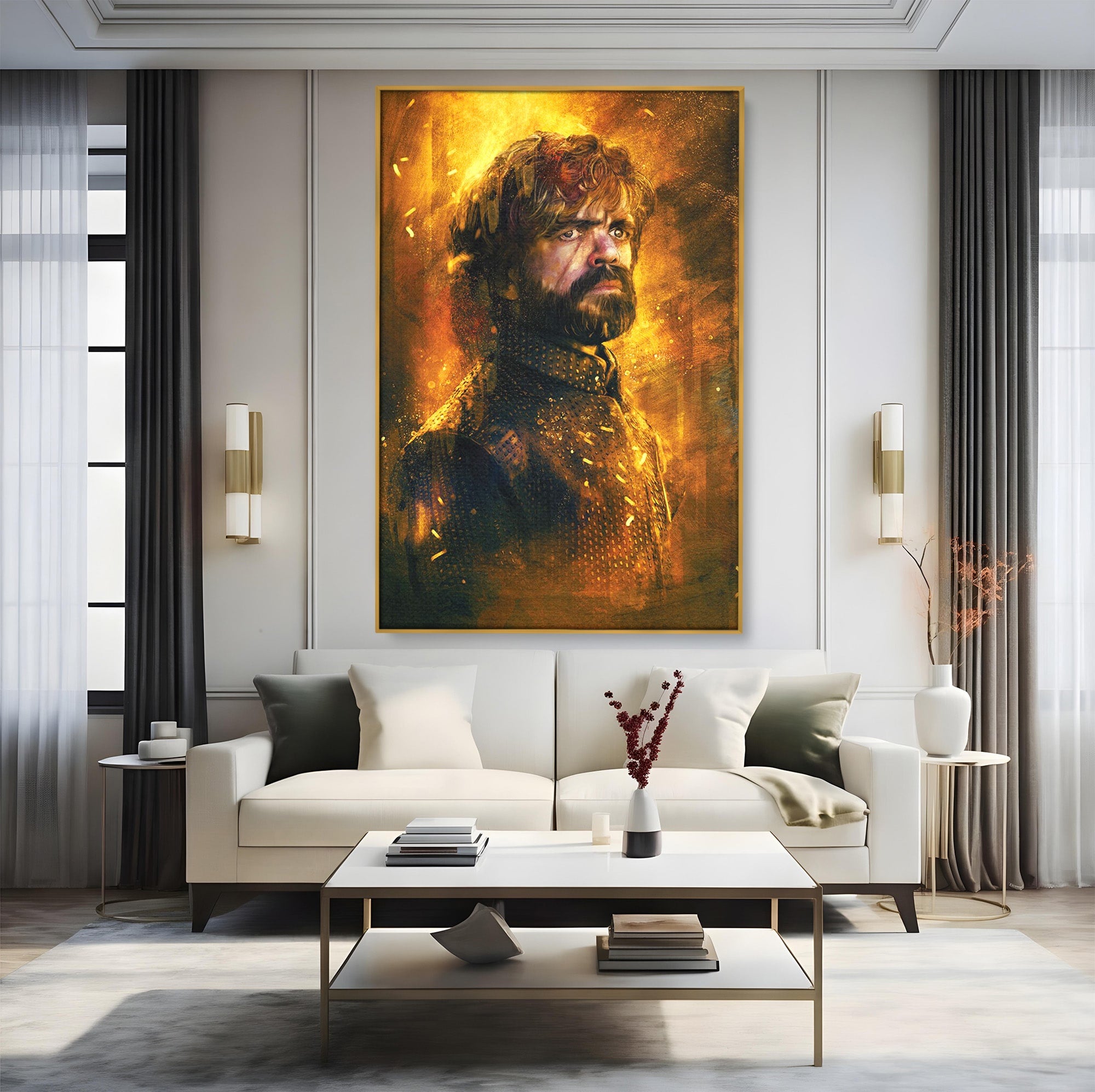Tablou Canvas Premium LuxCanva® PI1195, Tyrion Lannister, Serial, Regal, Personaj, Fantezie, Living, Culori Vibrante
