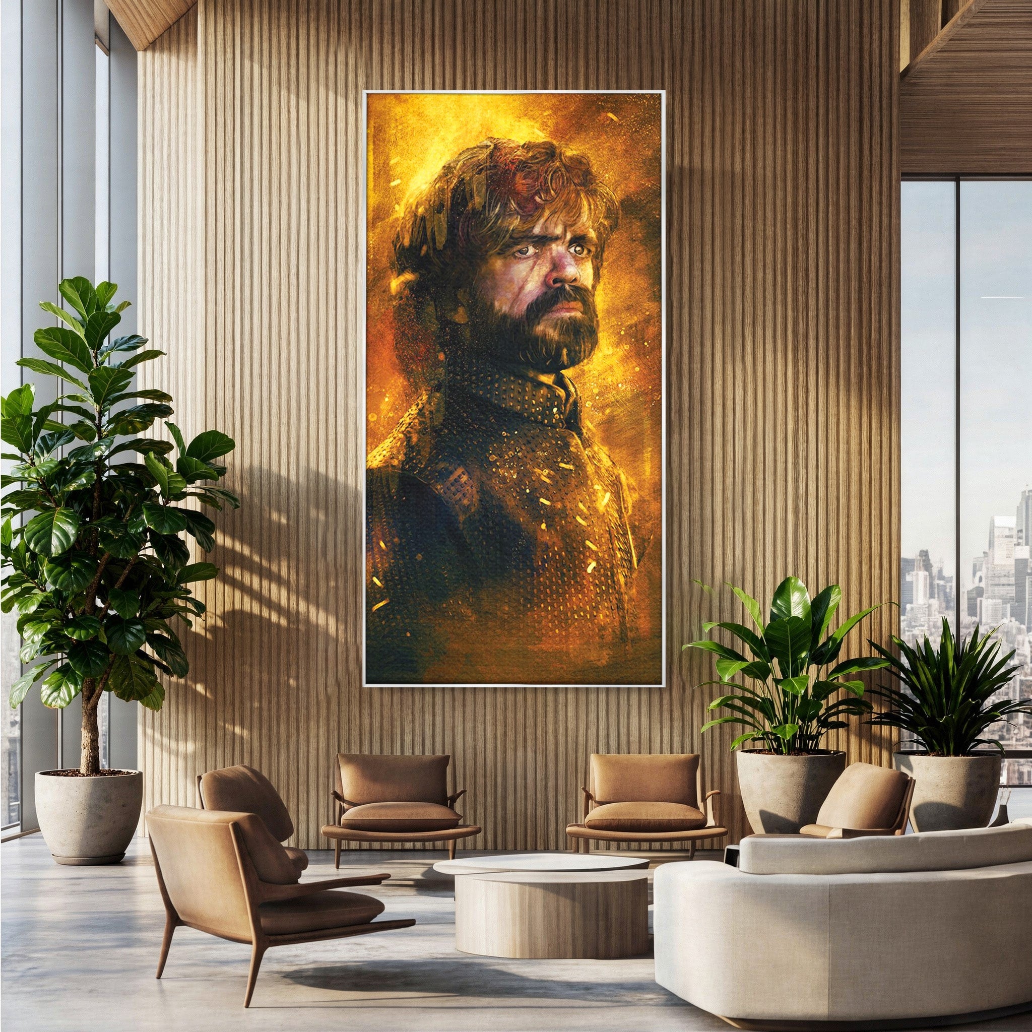 Tablou Canvas Premium LuxCanva® PI1195, Tyrion Lannister, Serial, Regal, Personaj, Fantezie, Living, Culori Vibrante