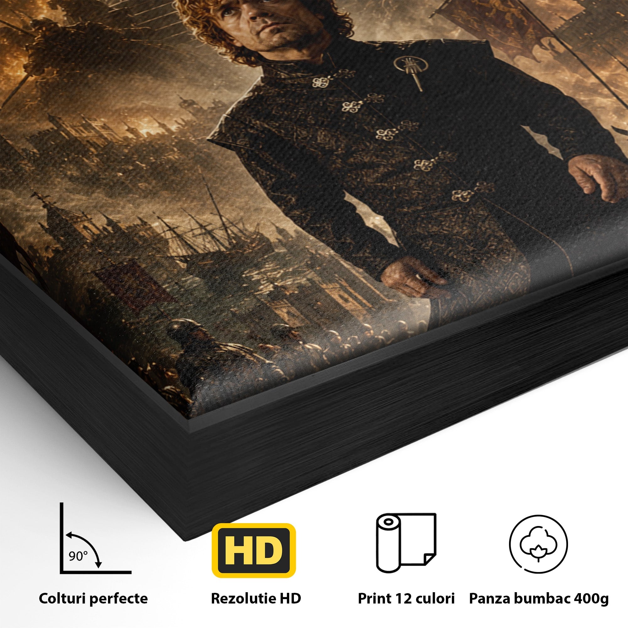 Tablou Canvas Premium LuxCanva® PI1196, Drumul Catre Coroana, Regat, Fantezie, Tron, Personaje, Dormitor, Culori Vibrante