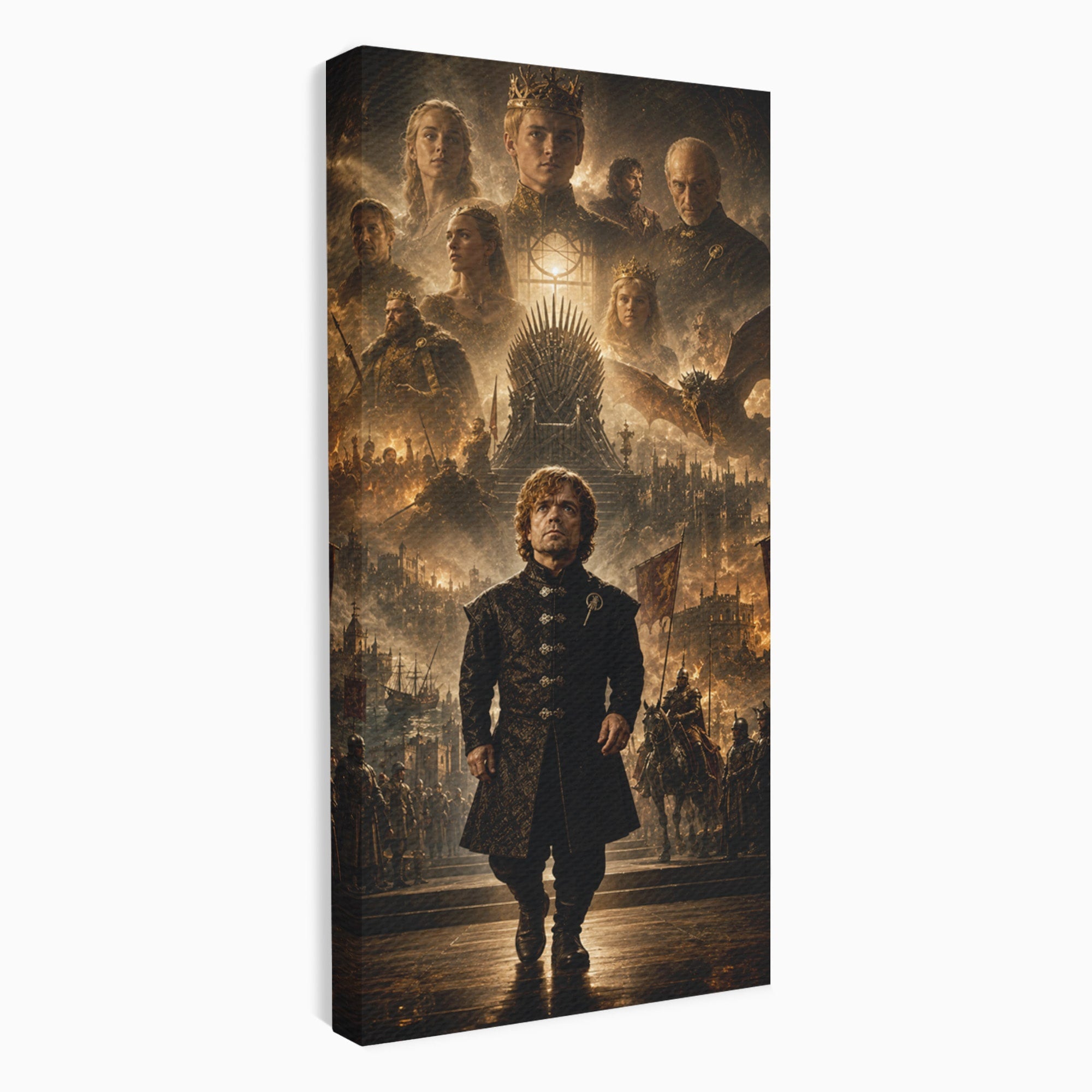 Tablou Canvas Premium LuxCanva® PI1196, Drumul Catre Coroana, Regat, Fantezie, Tron, Personaje, Dormitor, Culori Vibrante