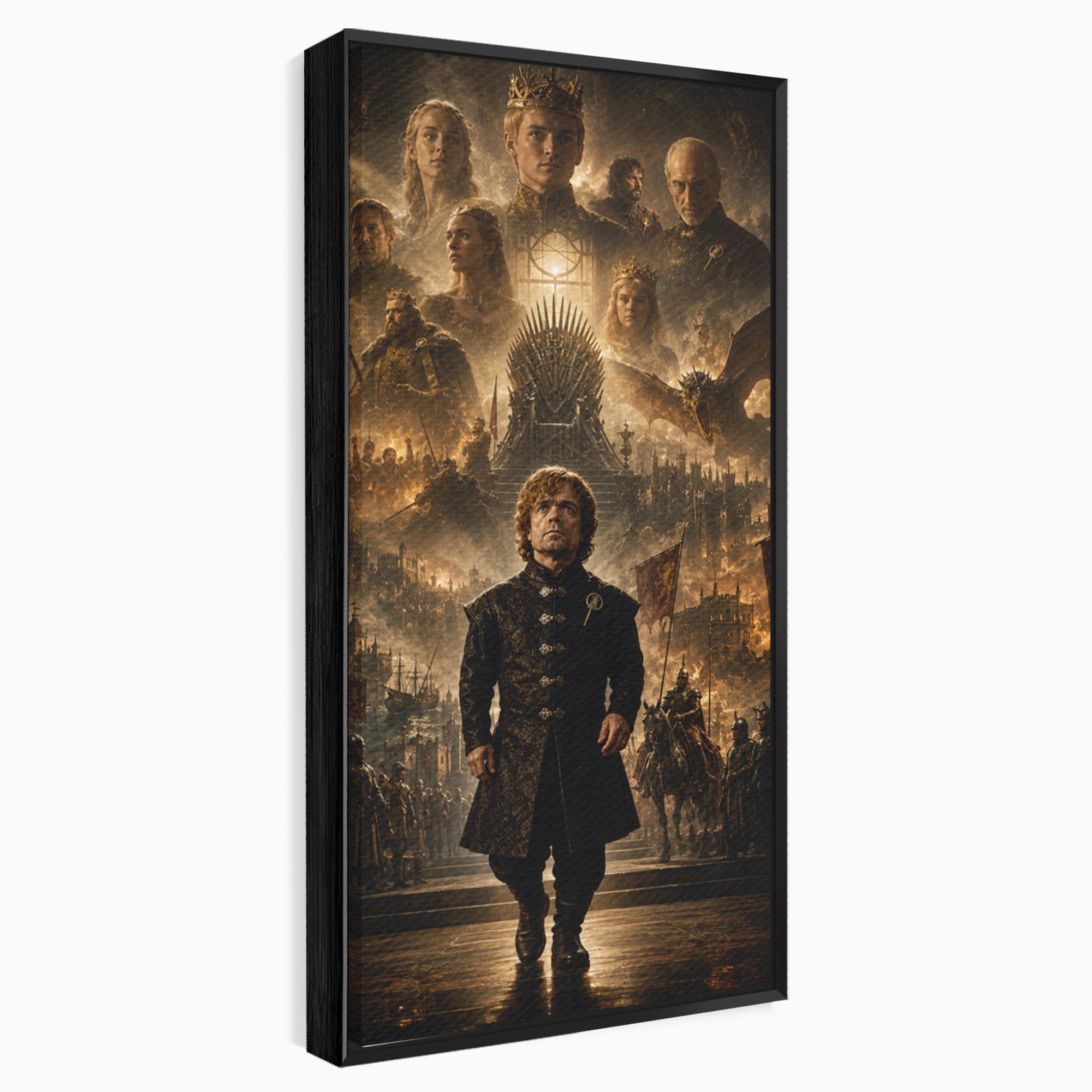 Tablou Canvas Premium LuxCanva® PI1196, Drumul Catre Coroana, Regat, Fantezie, Tron, Personaje, Dormitor, Culori Vibrante