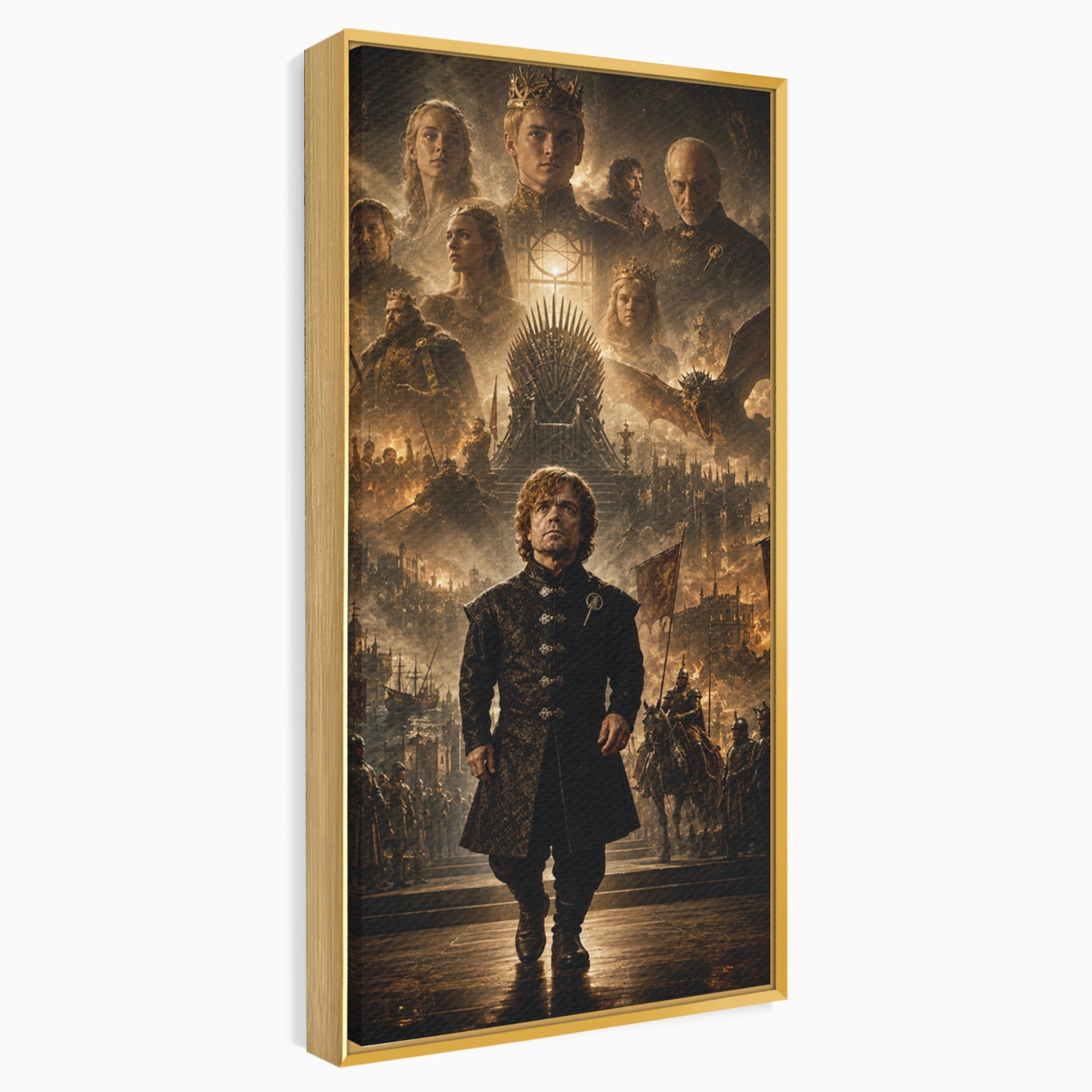 Tablou Canvas Premium LuxCanva® PI1196, Drumul Catre Coroana, Regat, Fantezie, Tron, Personaje, Dormitor, Culori Vibrante
