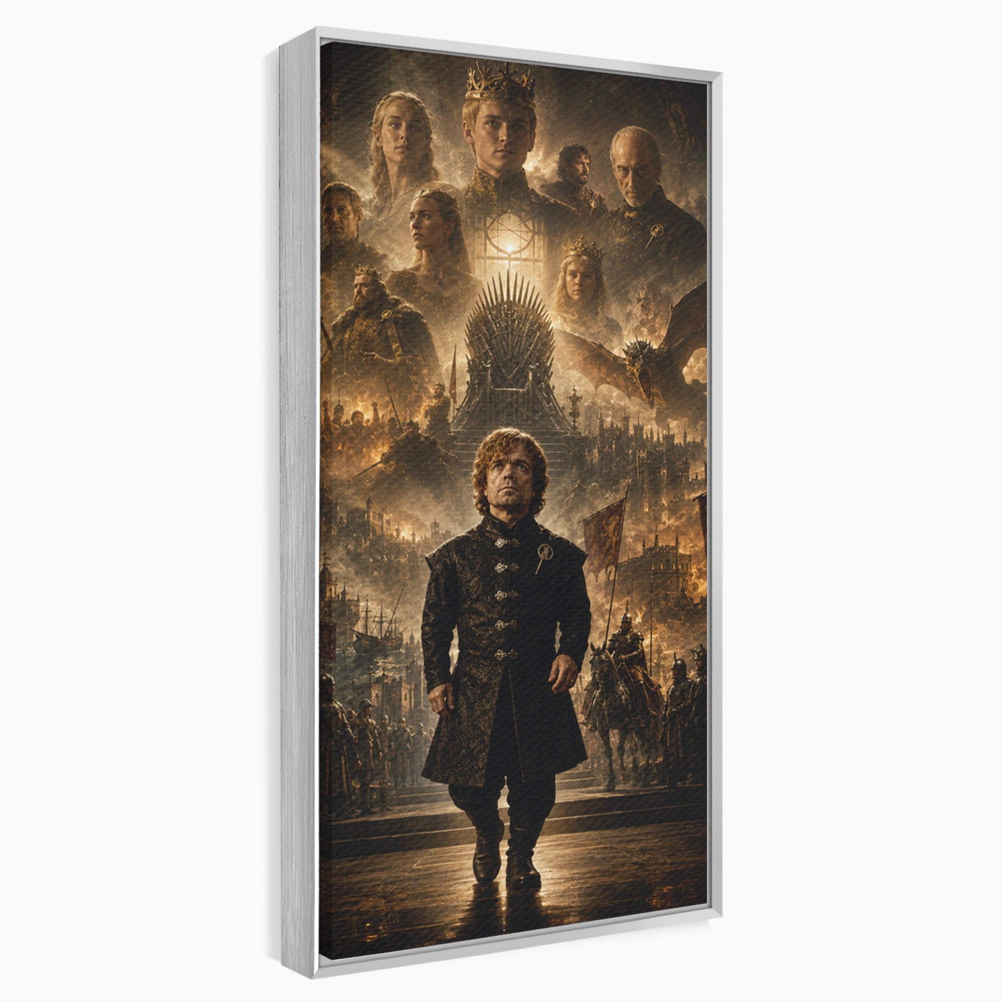 Tablou Canvas Premium LuxCanva® PI1196, Drumul Catre Coroana, Regat, Fantezie, Tron, Personaje, Dormitor, Culori Vibrante