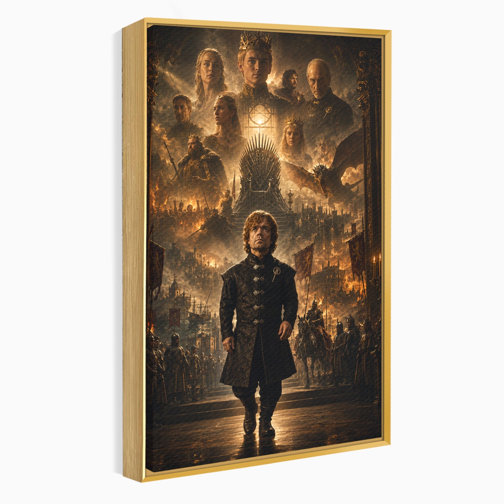 Tablou Canvas Premium LuxCanva® PI1196, Drumul Catre Coroana, Regat, Fantezie, Tron, Personaje, Dormitor, Culori Vibrante