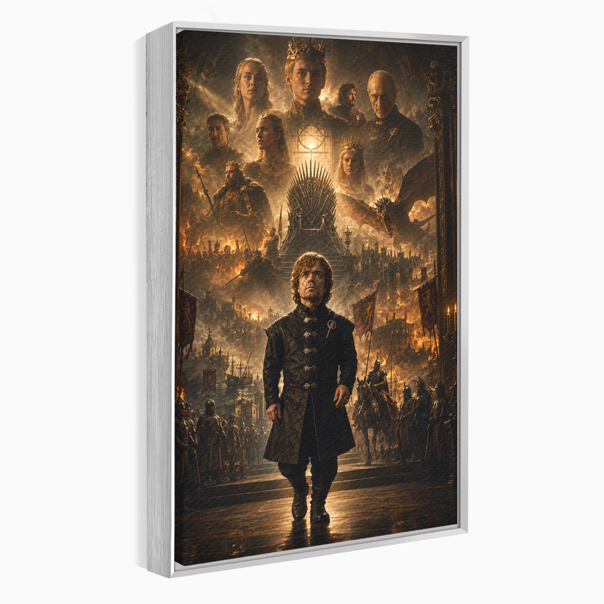 Tablou Canvas Premium LuxCanva® PI1196, Drumul Catre Coroana, Regat, Fantezie, Tron, Personaje, Dormitor, Culori Vibrante