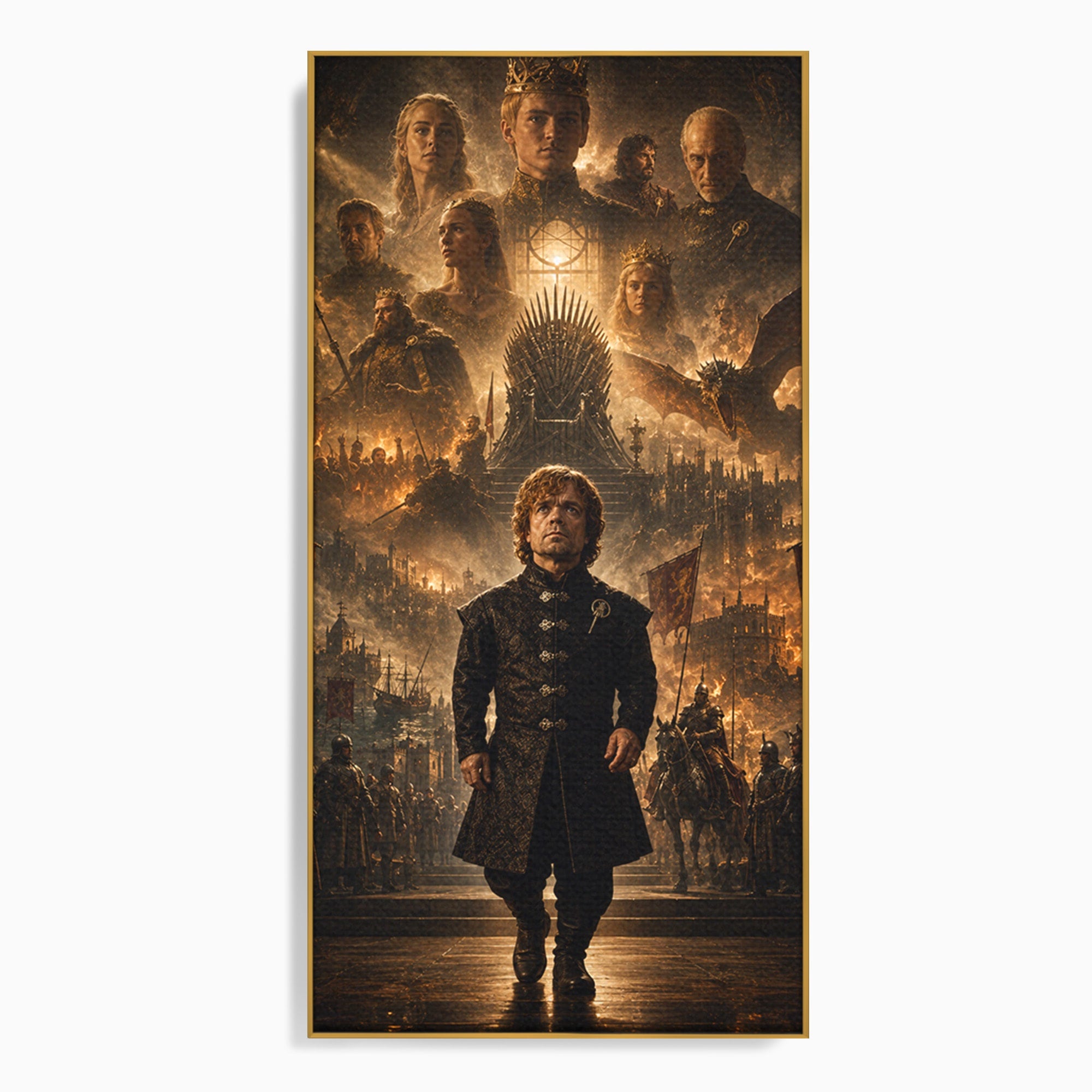 Tablou Canvas Premium LuxCanva® PI1196, Drumul Catre Coroana, Regat, Fantezie, Tron, Personaje, Dormitor, Culori Vibrante