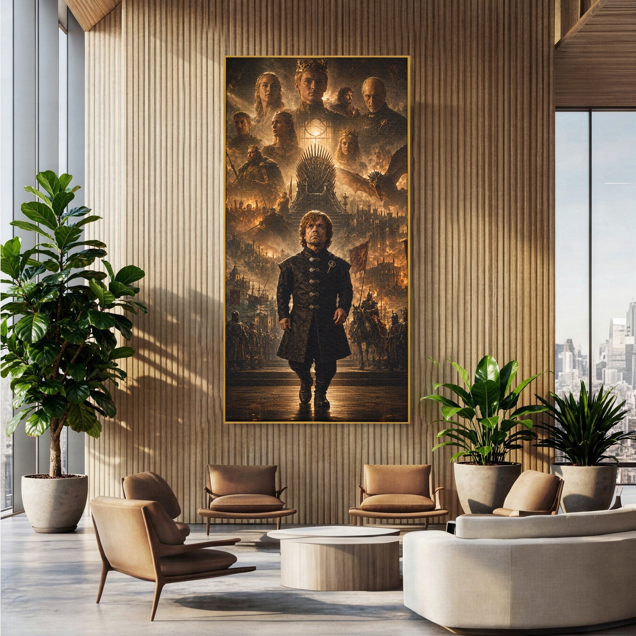 Tablou Canvas Premium LuxCanva® PI1196, Drumul Catre Coroana, Regat, Fantezie, Tron, Personaje, Dormitor, Culori Vibrante