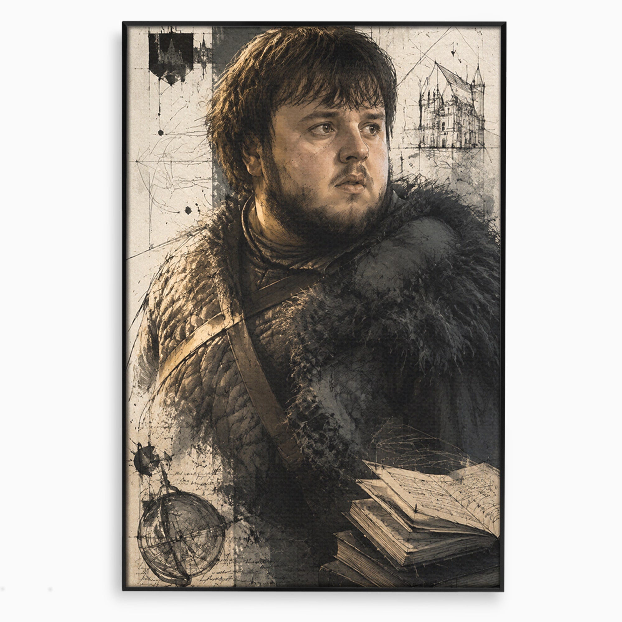 Tablou Canvas Premium LuxCanva® PI1197, Razboinic Medieval, Razboinic, Serial, Portret, Istorie, Living, Culori Vibrante