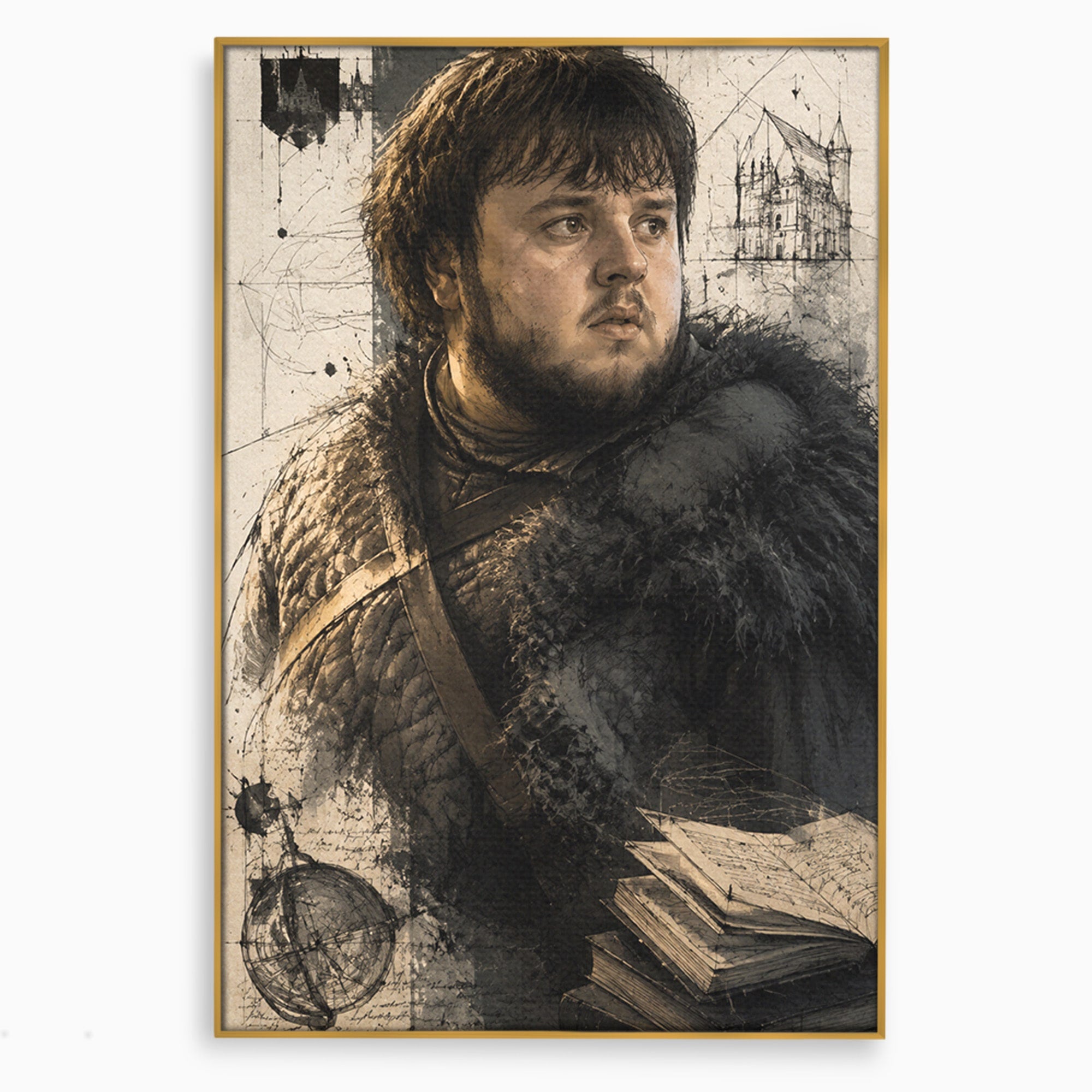 Tablou Canvas Premium LuxCanva® PI1197, Razboinic Medieval, Razboinic, Serial, Portret, Istorie, Living, Culori Vibrante