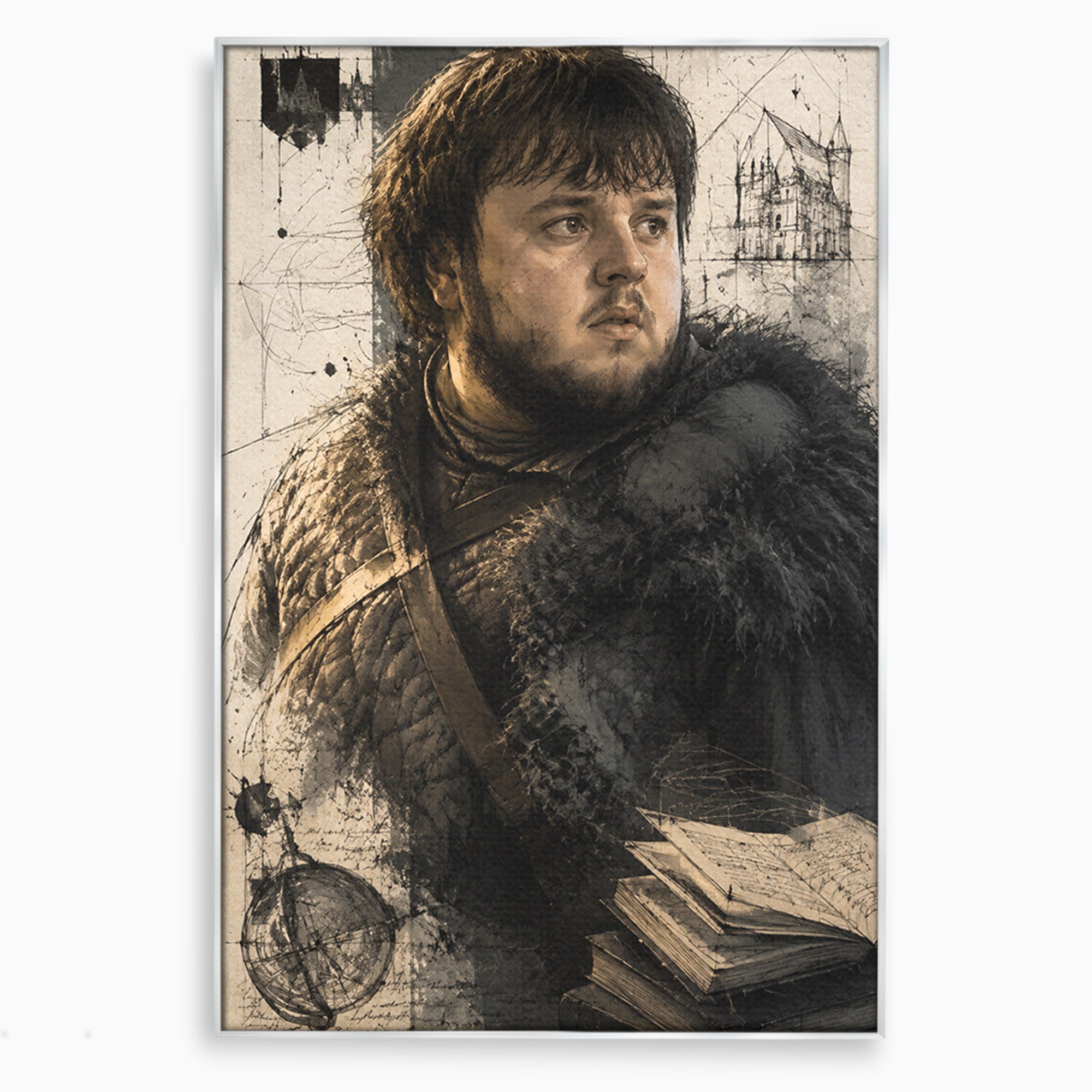 Tablou Canvas Premium LuxCanva® PI1197, Razboinic Medieval, Razboinic, Serial, Portret, Istorie, Living, Culori Vibrante