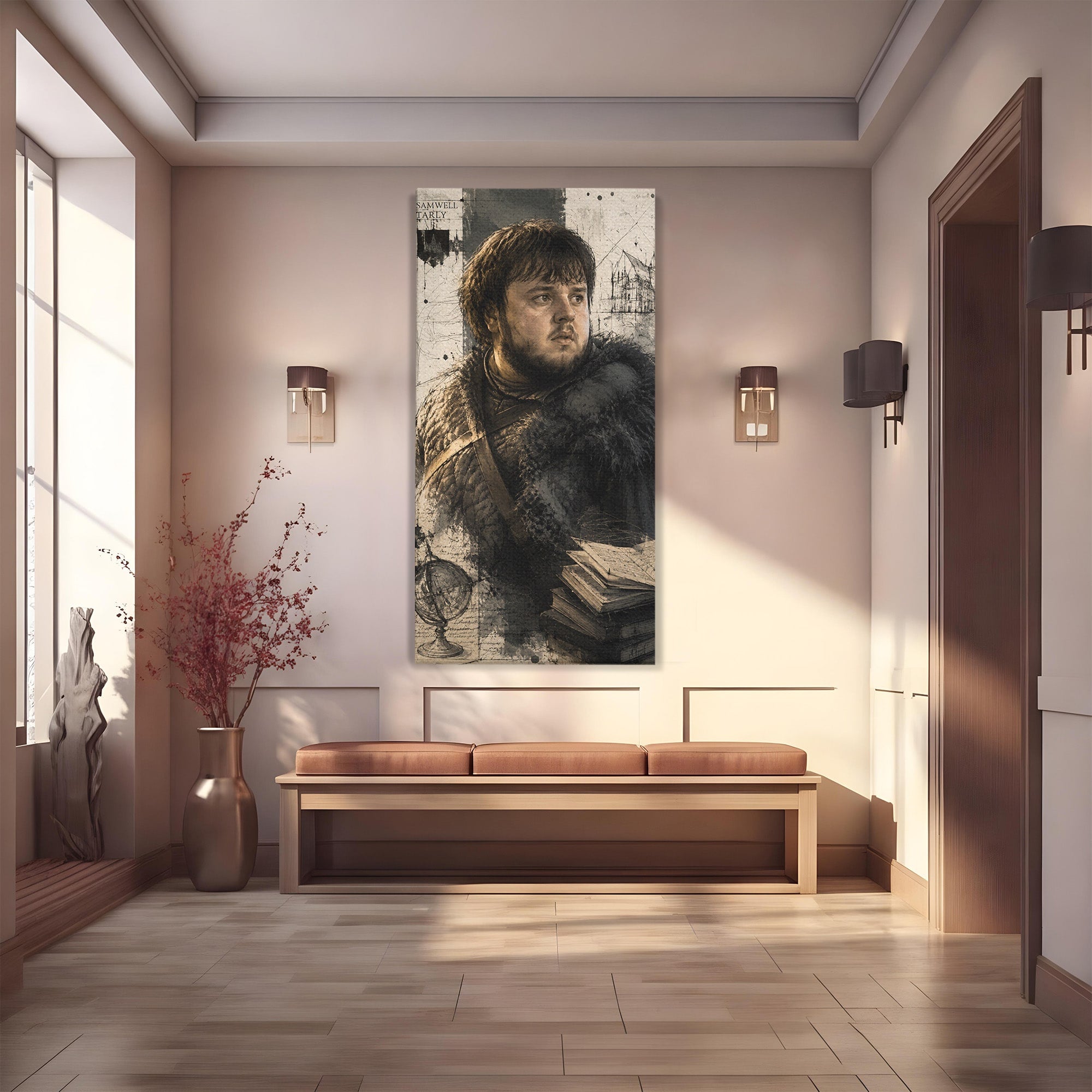 Tablou Canvas Premium LuxCanva® PI1197, Razboinic Medieval, Razboinic, Serial, Portret, Istorie, Living, Culori Vibrante