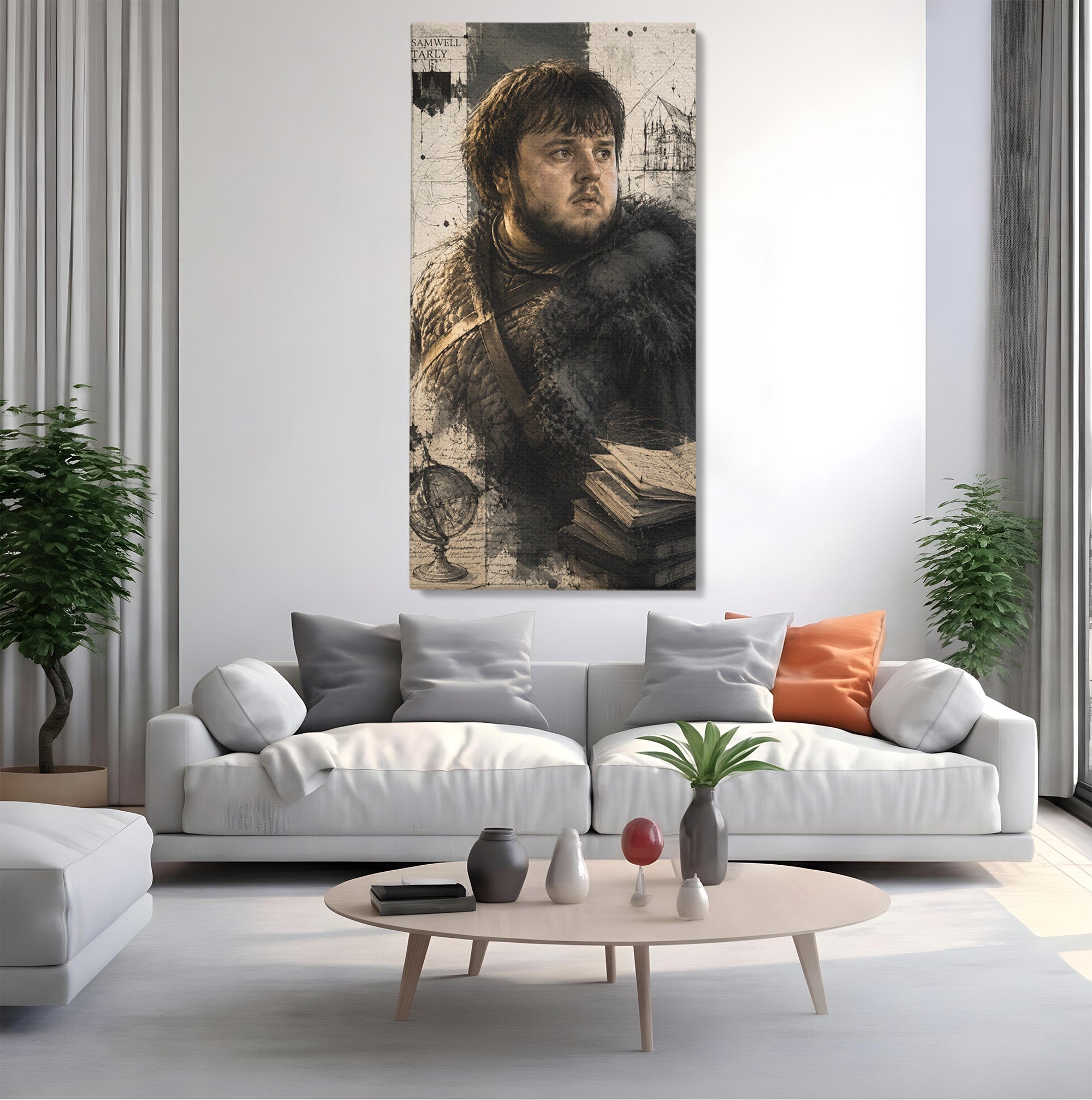 Tablou Canvas Premium LuxCanva® PI1197, Razboinic Medieval, Razboinic, Serial, Portret, Istorie, Living, Culori Vibrante