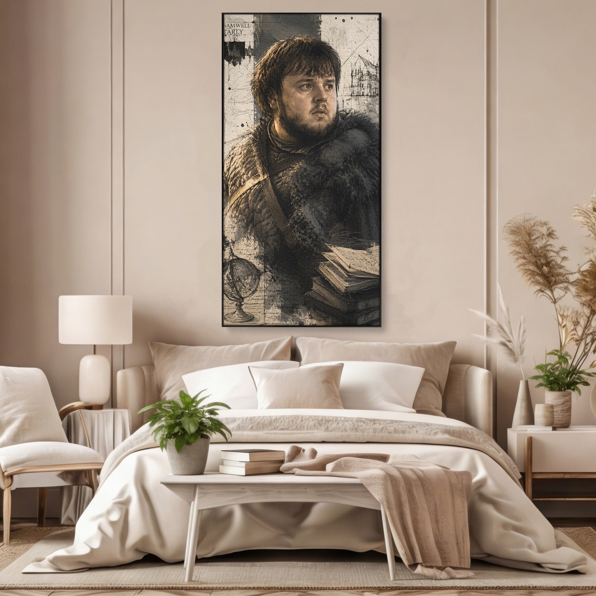 Tablou Canvas Premium LuxCanva® PI1197, Razboinic Medieval, Razboinic, Serial, Portret, Istorie, Living, Culori Vibrante