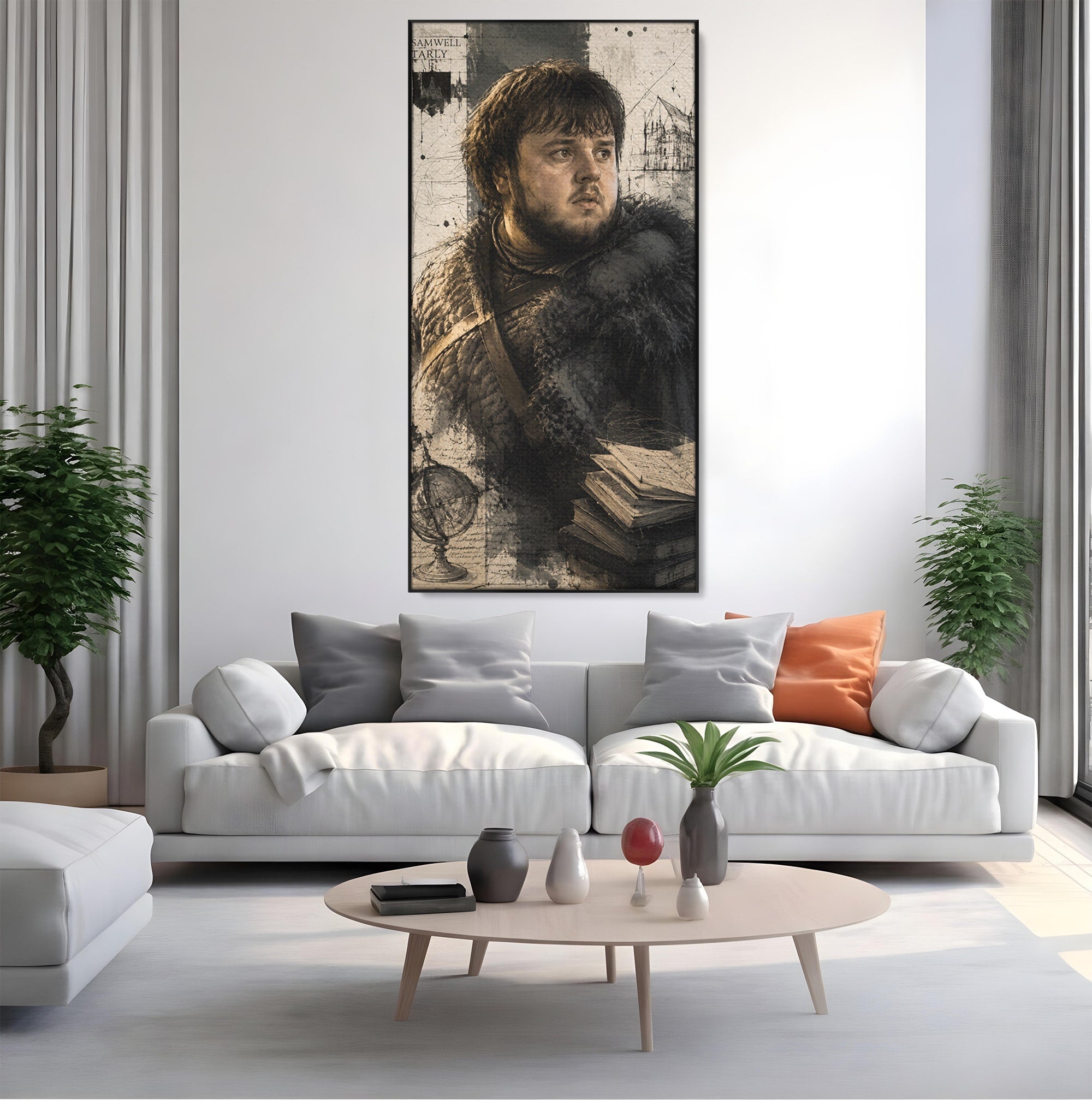 Tablou Canvas Premium LuxCanva® PI1197, Razboinic Medieval, Razboinic, Serial, Portret, Istorie, Living, Culori Vibrante