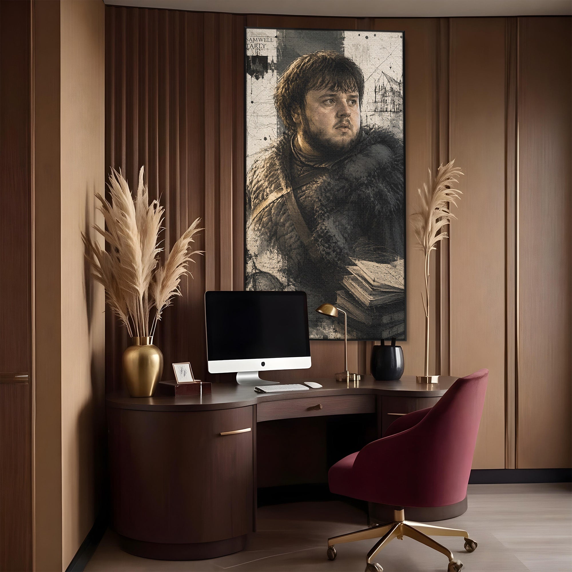 Tablou Canvas Premium LuxCanva® PI1197, Razboinic Medieval, Razboinic, Serial, Portret, Istorie, Living, Culori Vibrante