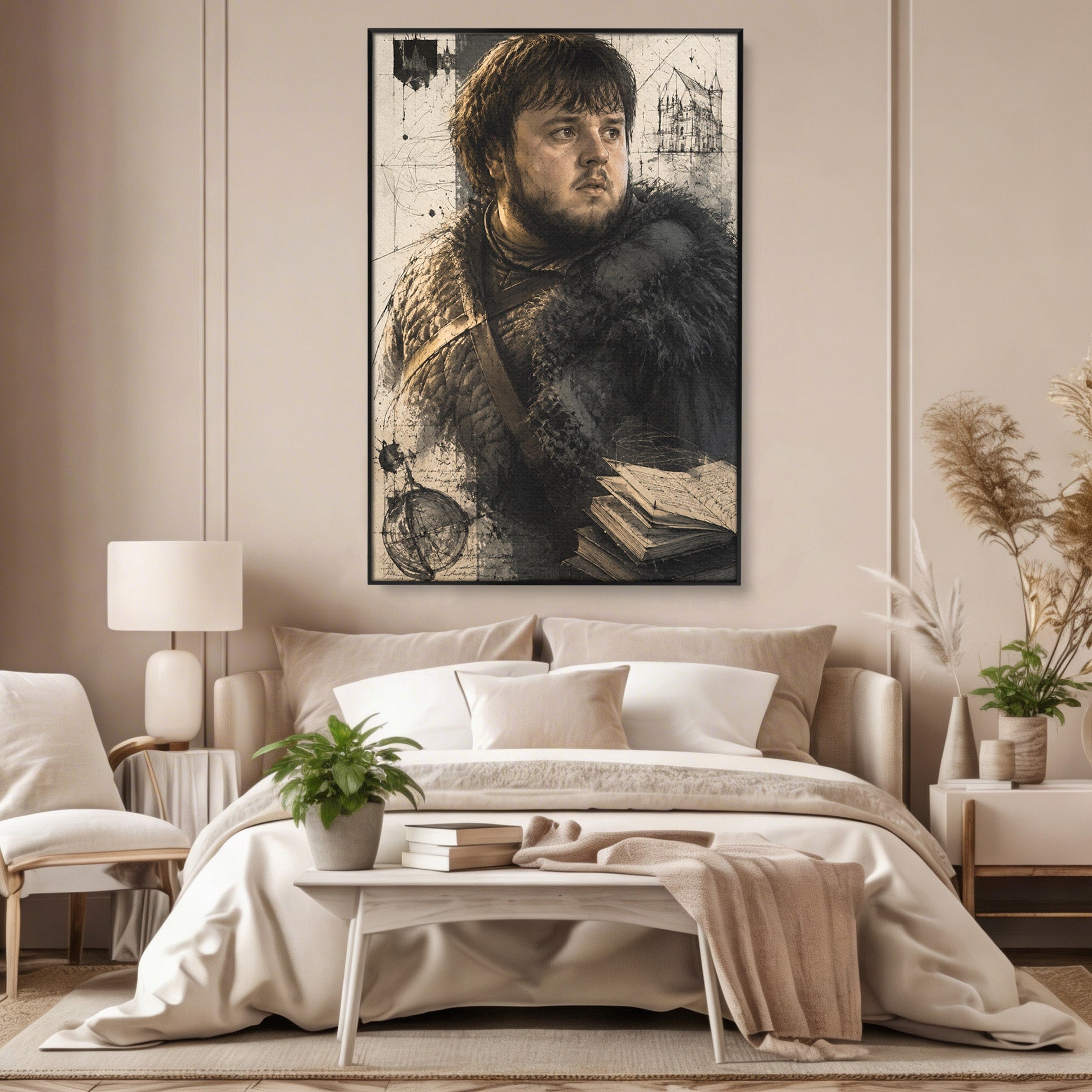 Tablou Canvas Premium LuxCanva® PI1197, Razboinic Medieval, Razboinic, Serial, Portret, Istorie, Living, Culori Vibrante