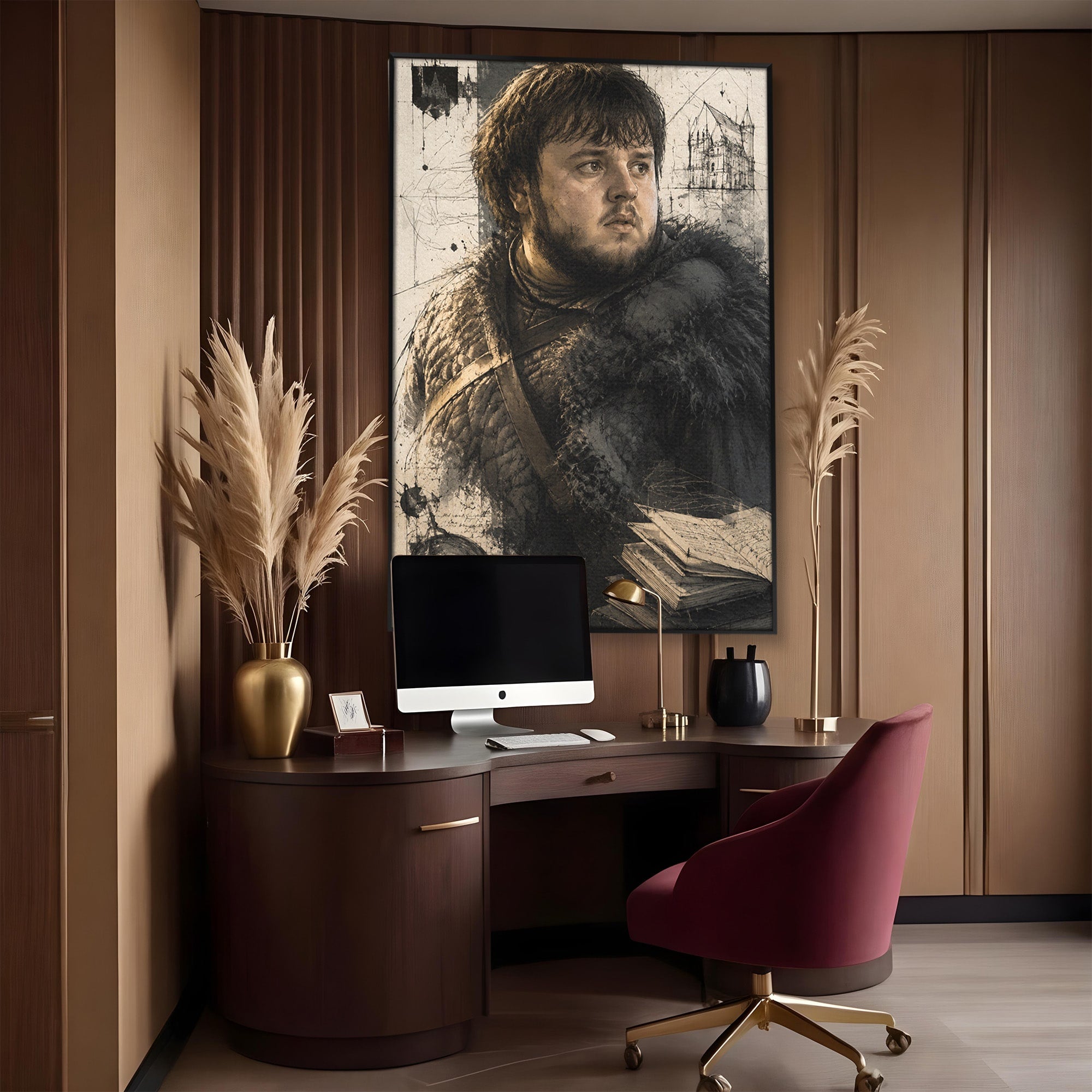 Tablou Canvas Premium LuxCanva® PI1197, Razboinic Medieval, Razboinic, Serial, Portret, Istorie, Living, Culori Vibrante