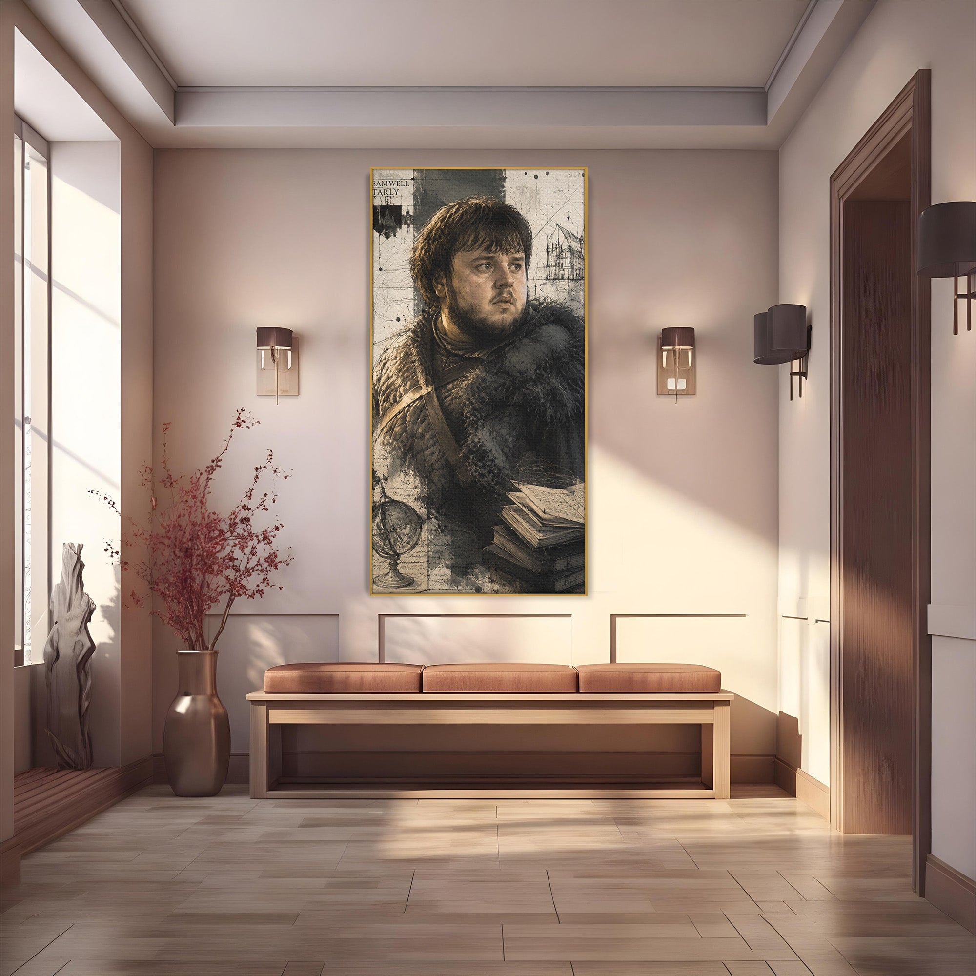 Tablou Canvas Premium LuxCanva® PI1197, Razboinic Medieval, Razboinic, Serial, Portret, Istorie, Living, Culori Vibrante