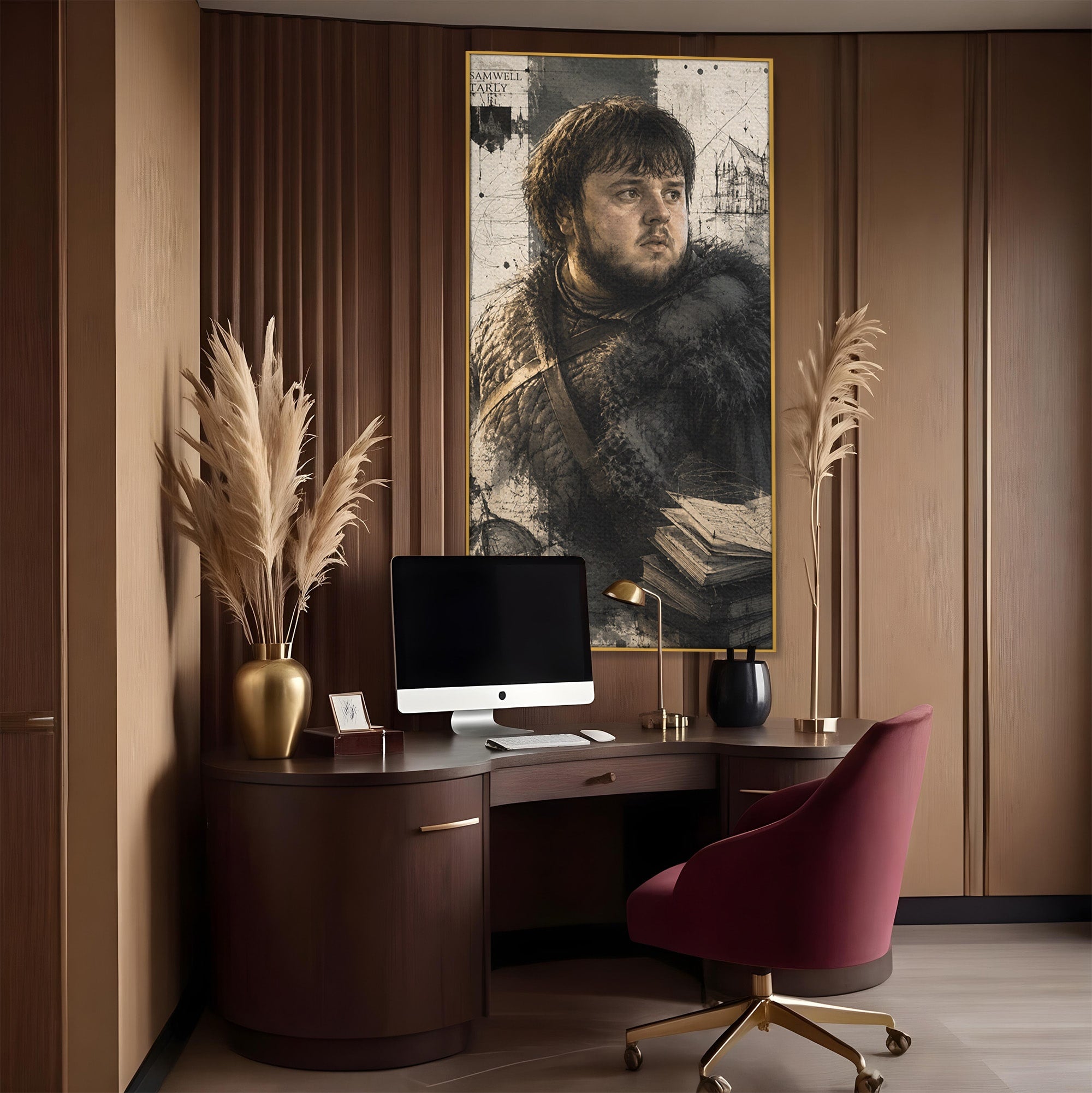 Tablou Canvas Premium LuxCanva® PI1197, Razboinic Medieval, Razboinic, Serial, Portret, Istorie, Living, Culori Vibrante