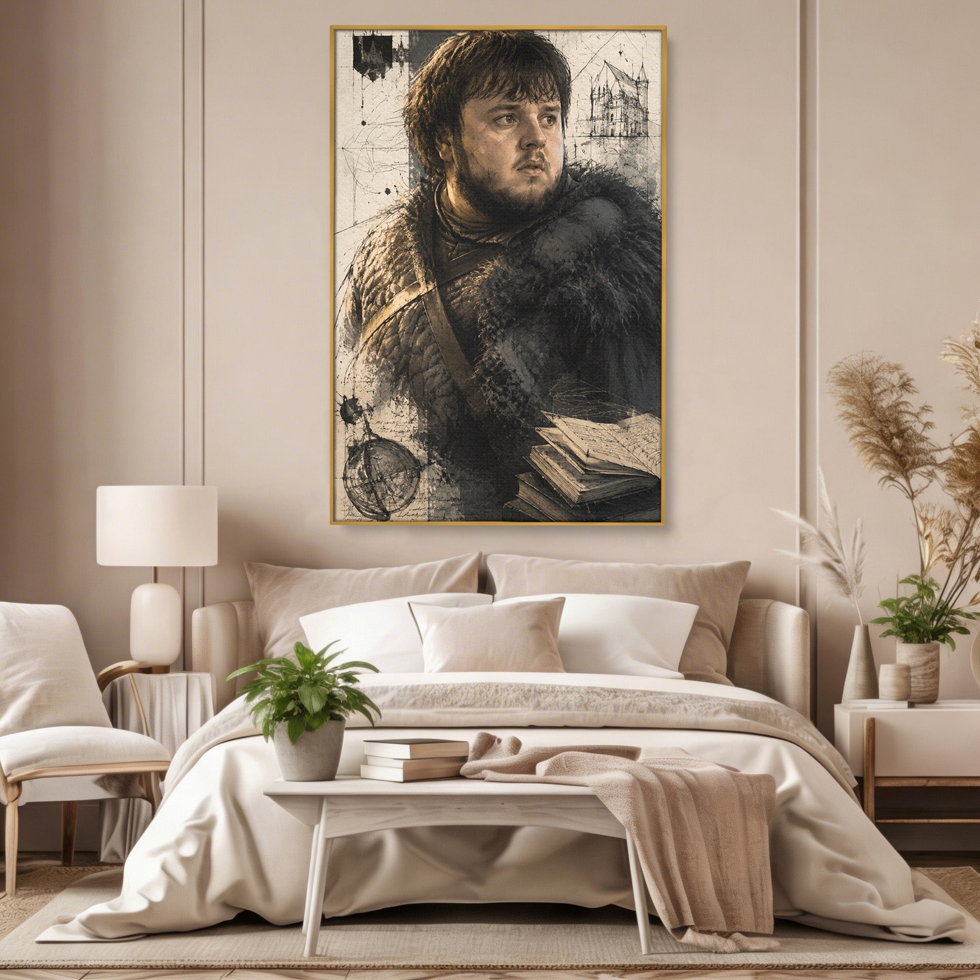 Tablou Canvas Premium LuxCanva® PI1197, Razboinic Medieval, Razboinic, Serial, Portret, Istorie, Living, Culori Vibrante